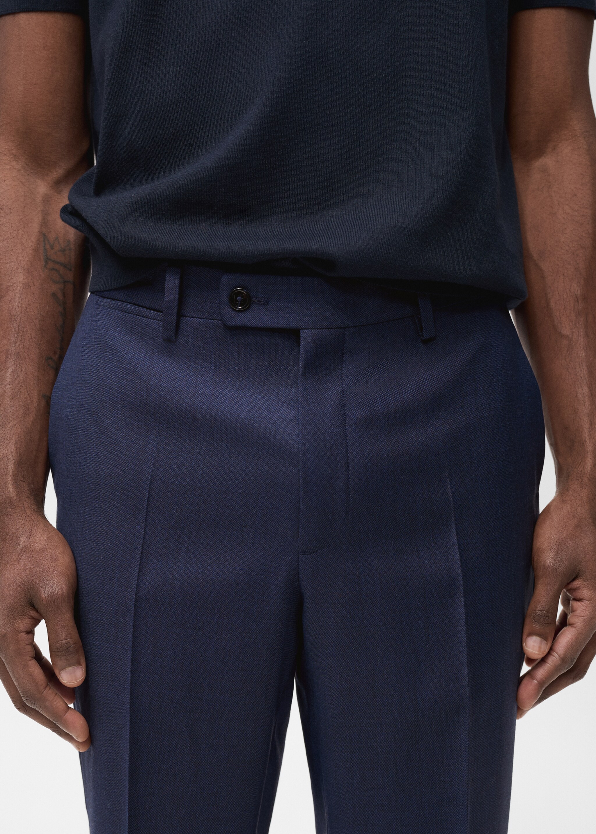 Turin 100% virgin wool suit trousers - Details of the article 1