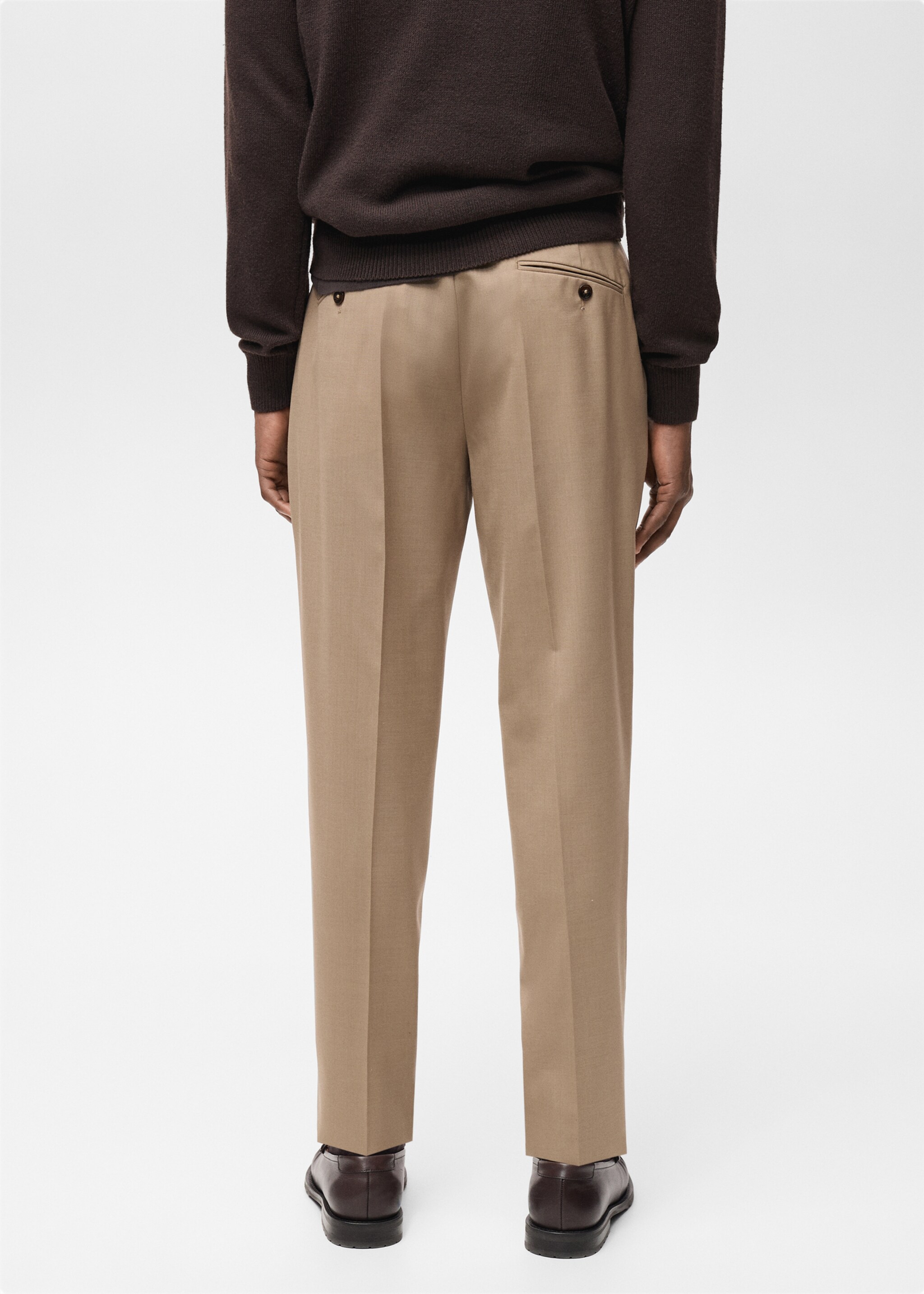 Turin 100% virgin wool suit trousers - Reverse of the article