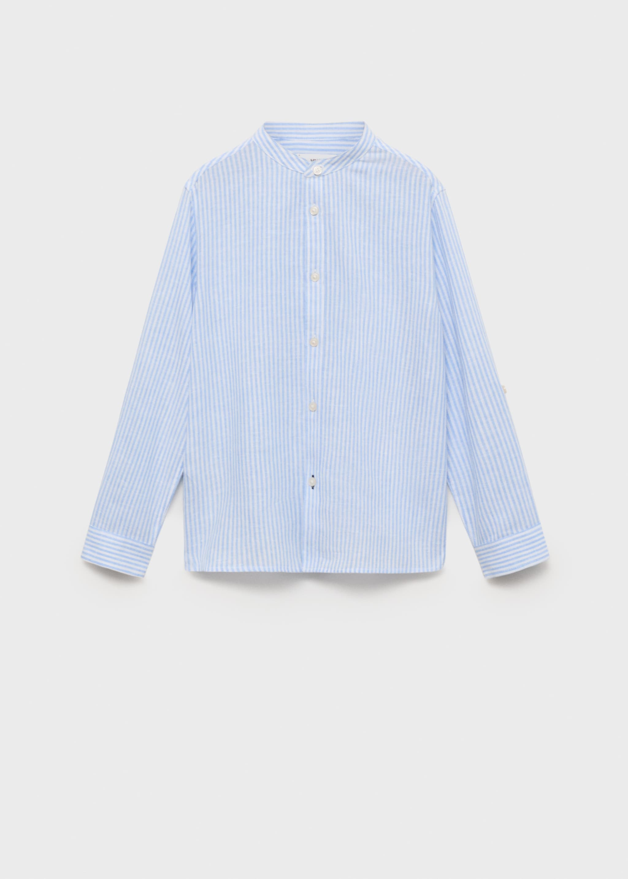 Camisa de algodão de linho às riscas - Artigo sem modelo