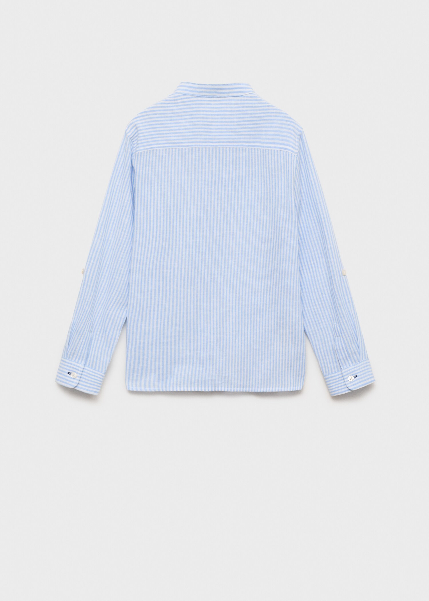 Camisa algodón lino rayas - Reverso del artículo