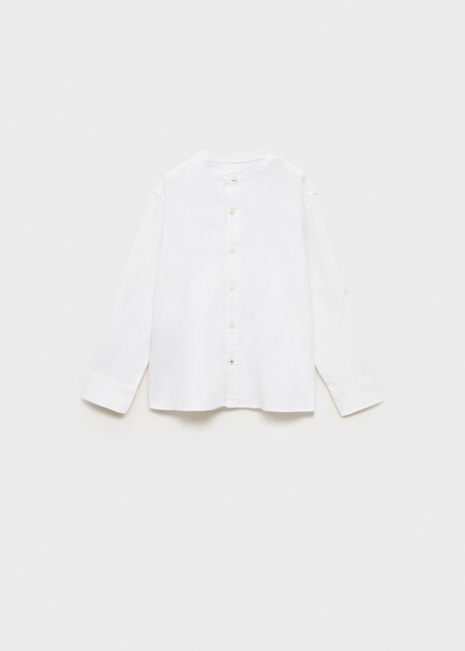Mao collar linen shirt - Article without model