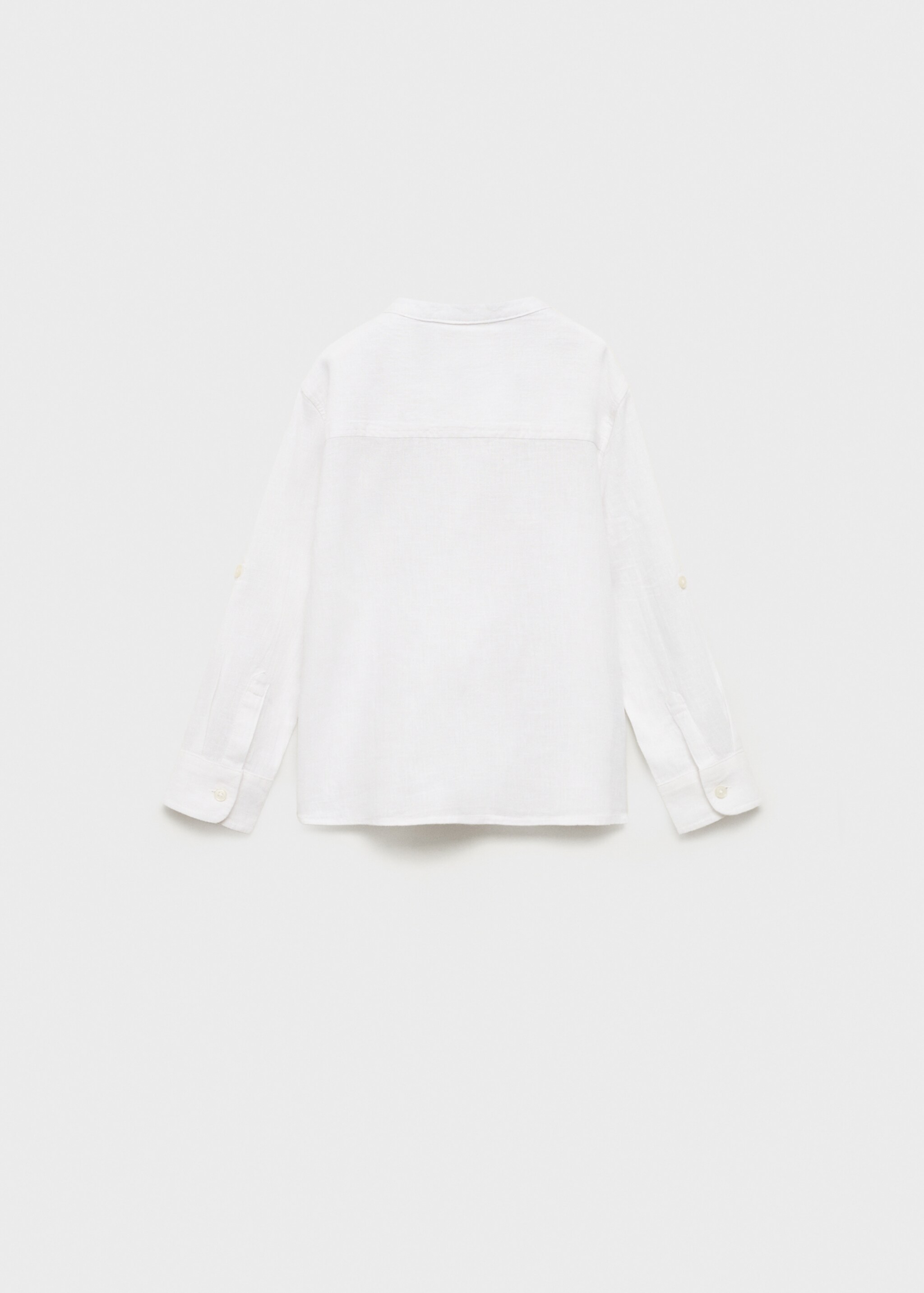 Mao collar linen shirt - Reverse of the article