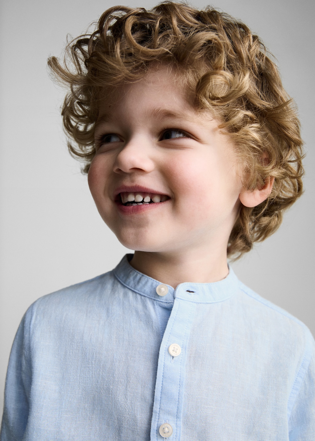 Mao collar linen shirt