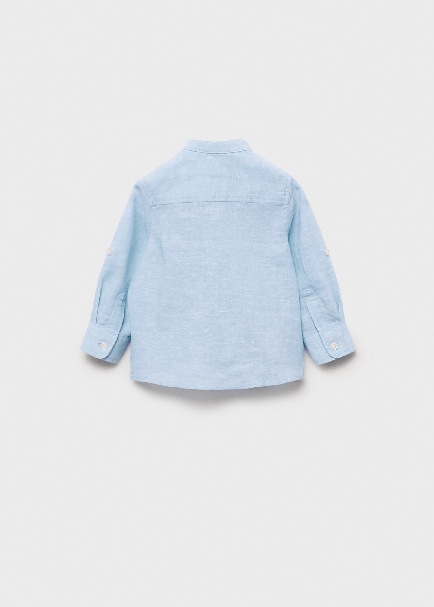 Mao collar linen shirt - Reverse of the article