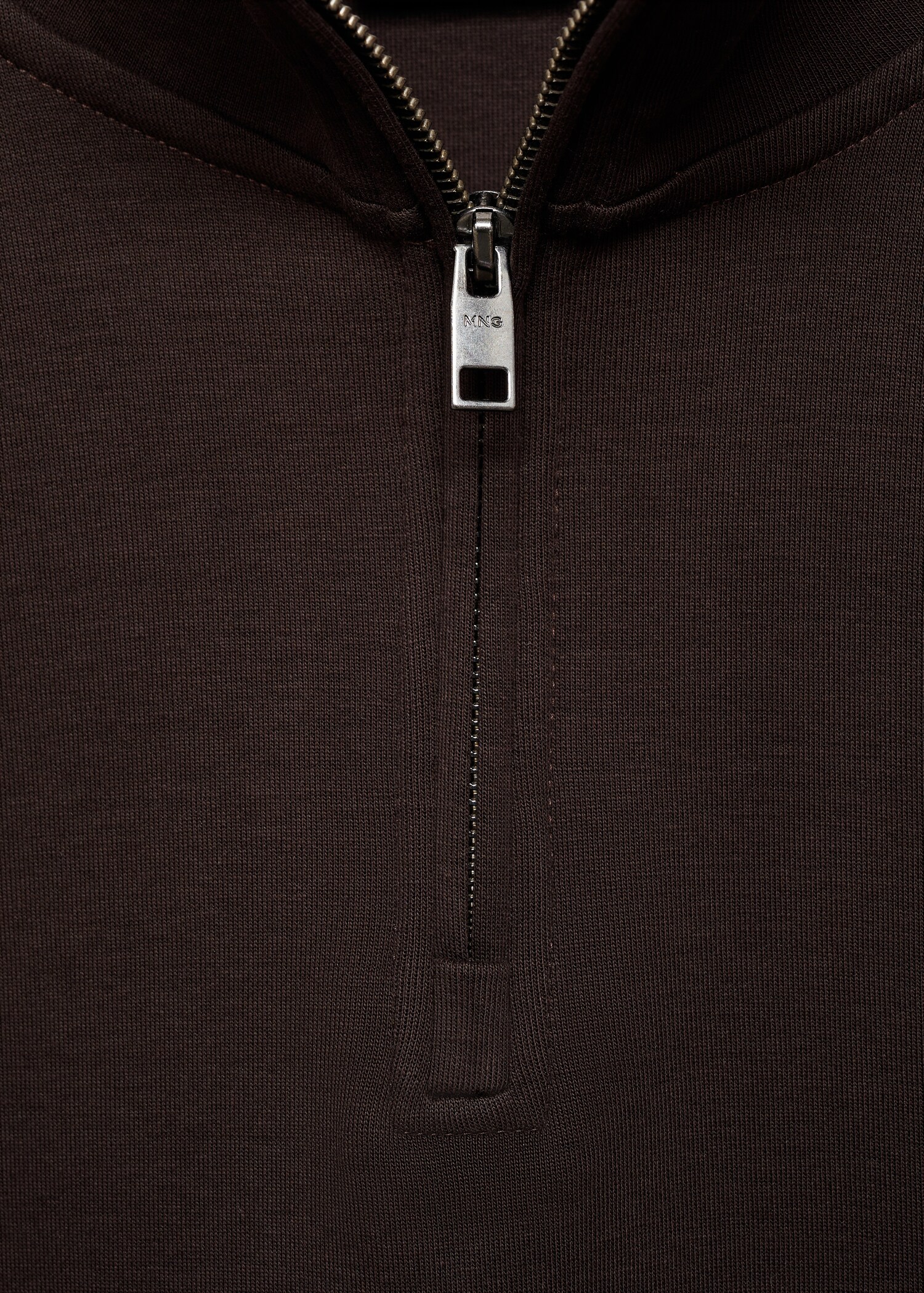 Regular-fit cotton sweatshirt with zipper - Details of the article 8