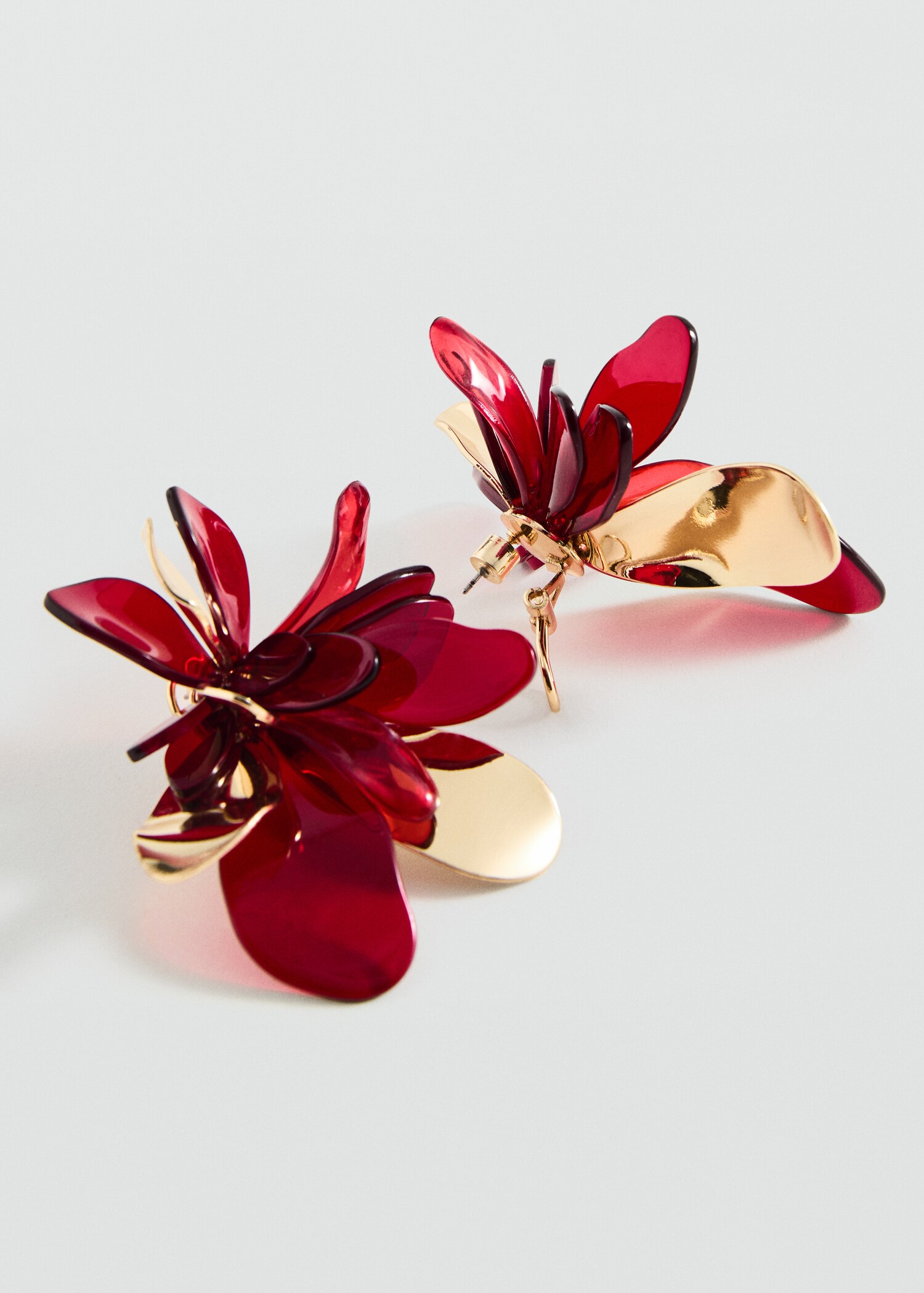 Pendientes flor combinada - Plano medio