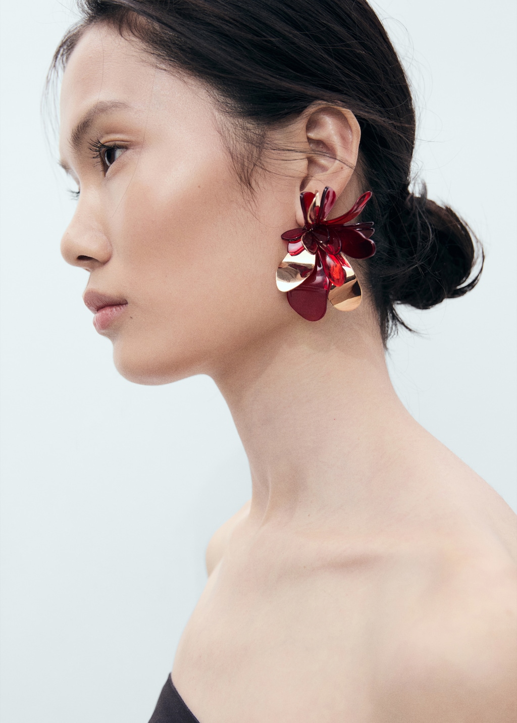 Combined flower earrings - Women | MANGO Japan