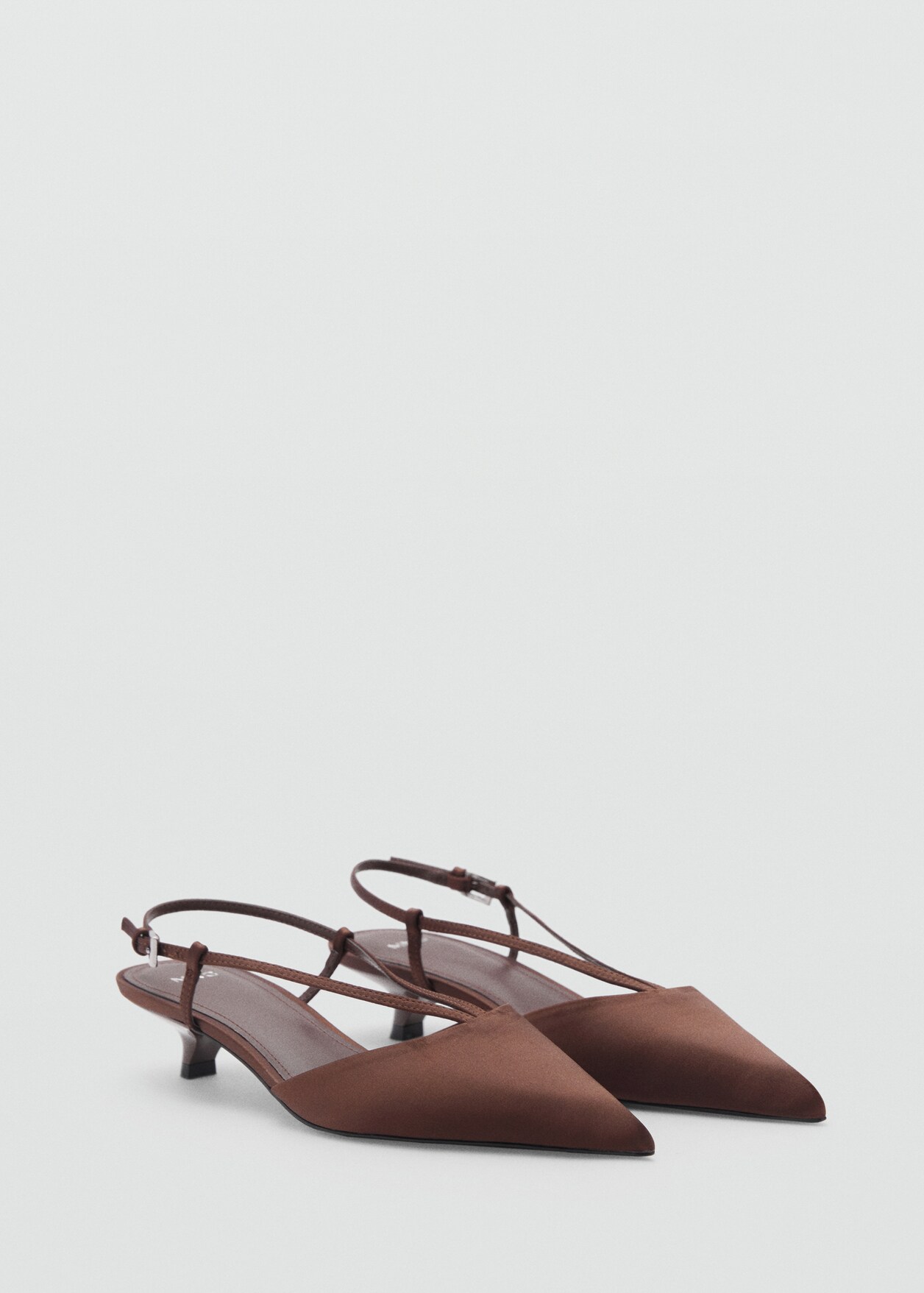 satin kitten heel shoes