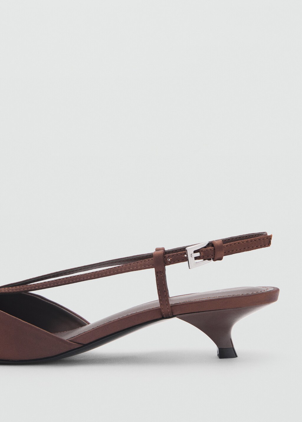 Satin kitten-heel shoes with straps - Women | MANGO USA