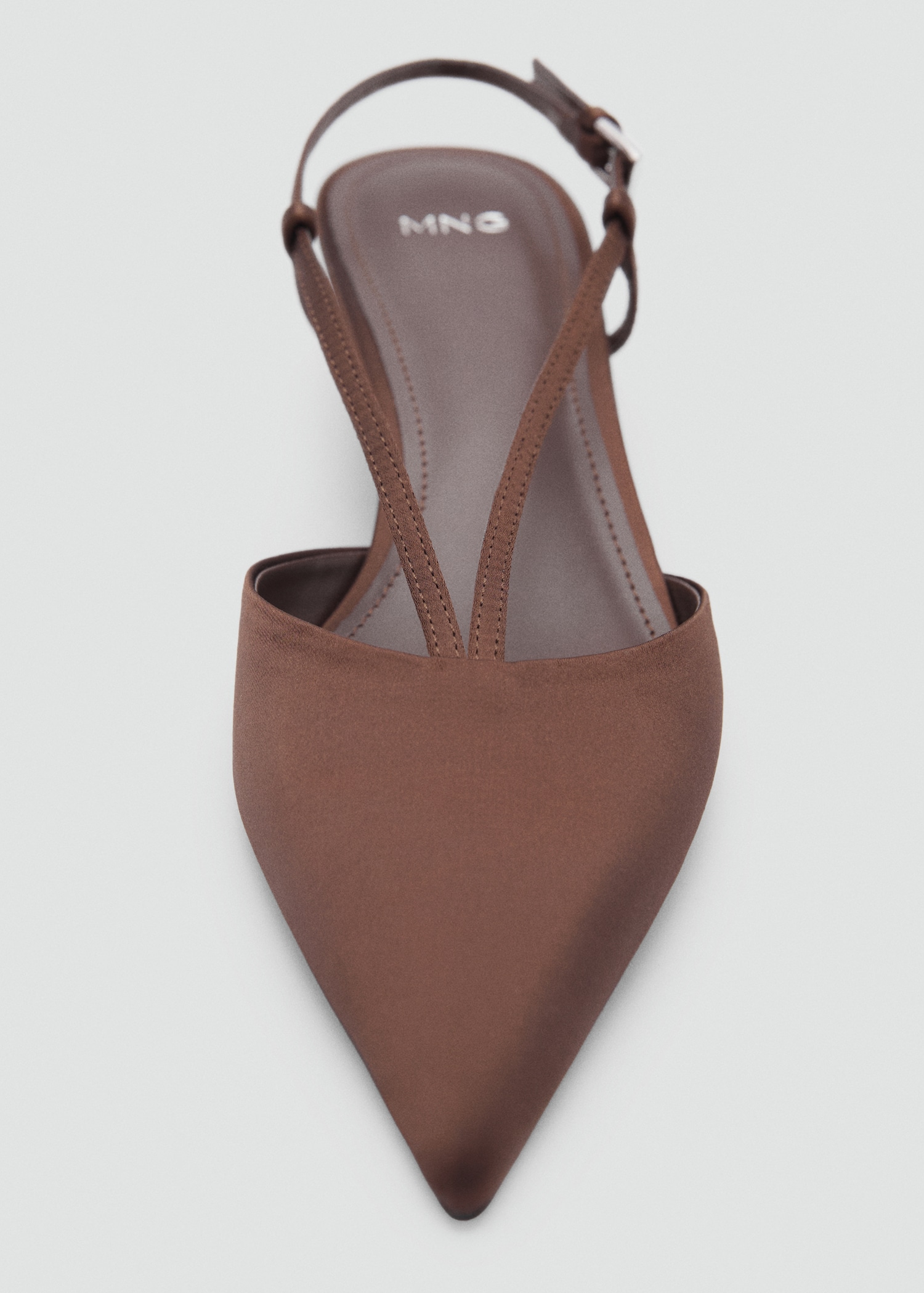 Satin kitten-heel shoes with straps - Women | MANGO USA