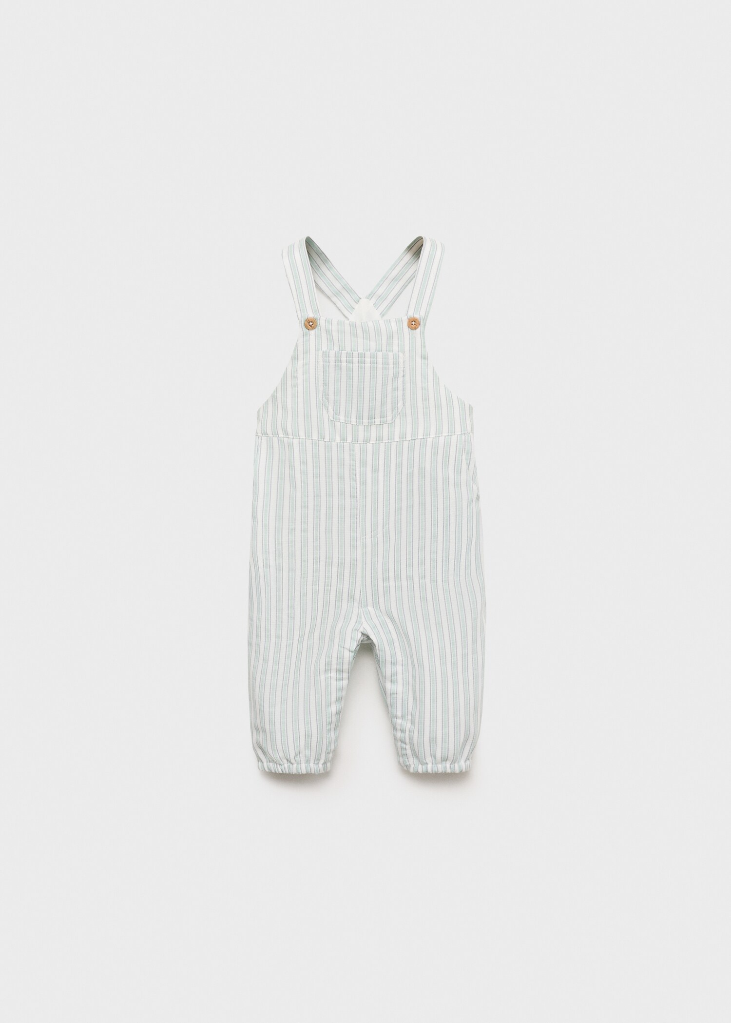 Striped cotton dungarees - Article without model