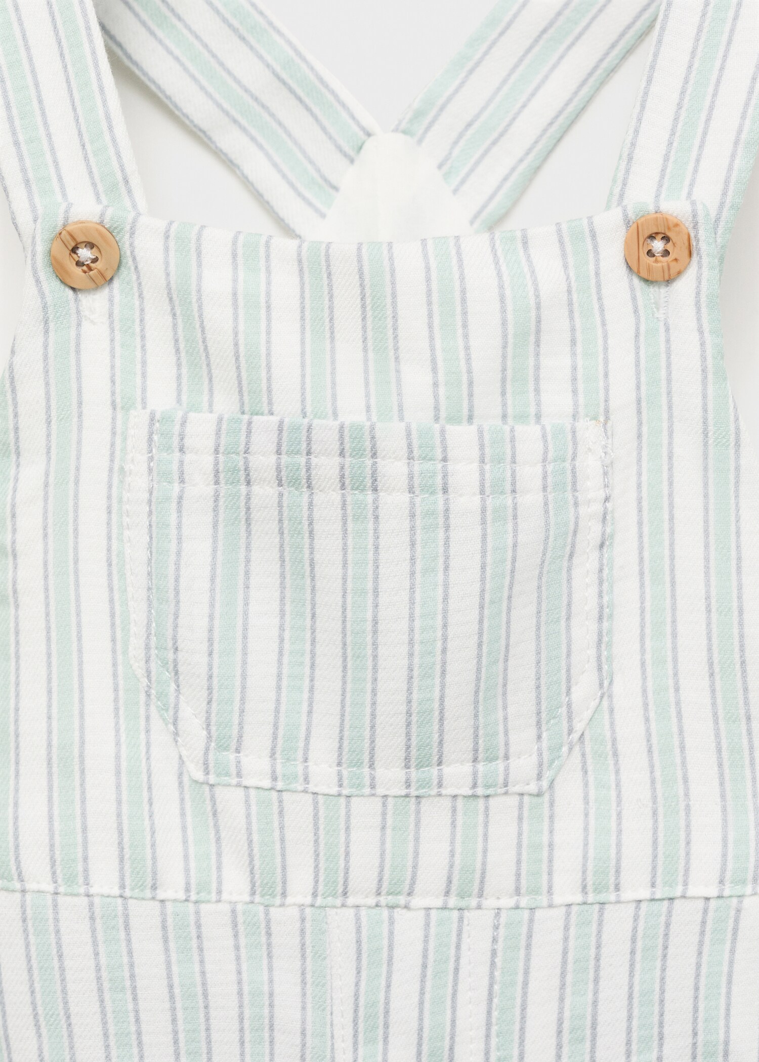 Striped cotton dungarees - Details of the article 8