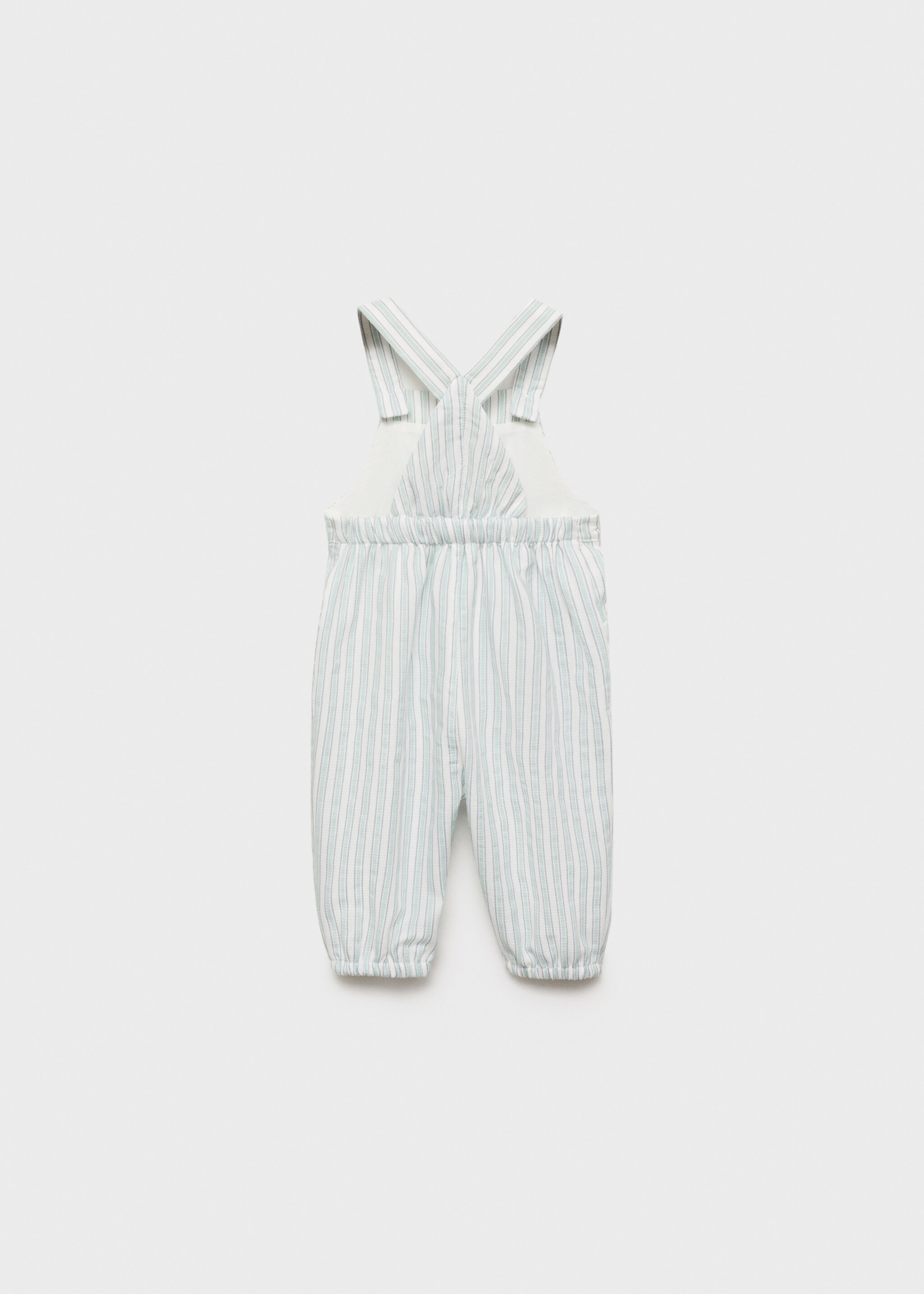 Striped cotton dungarees - Reverse of the article