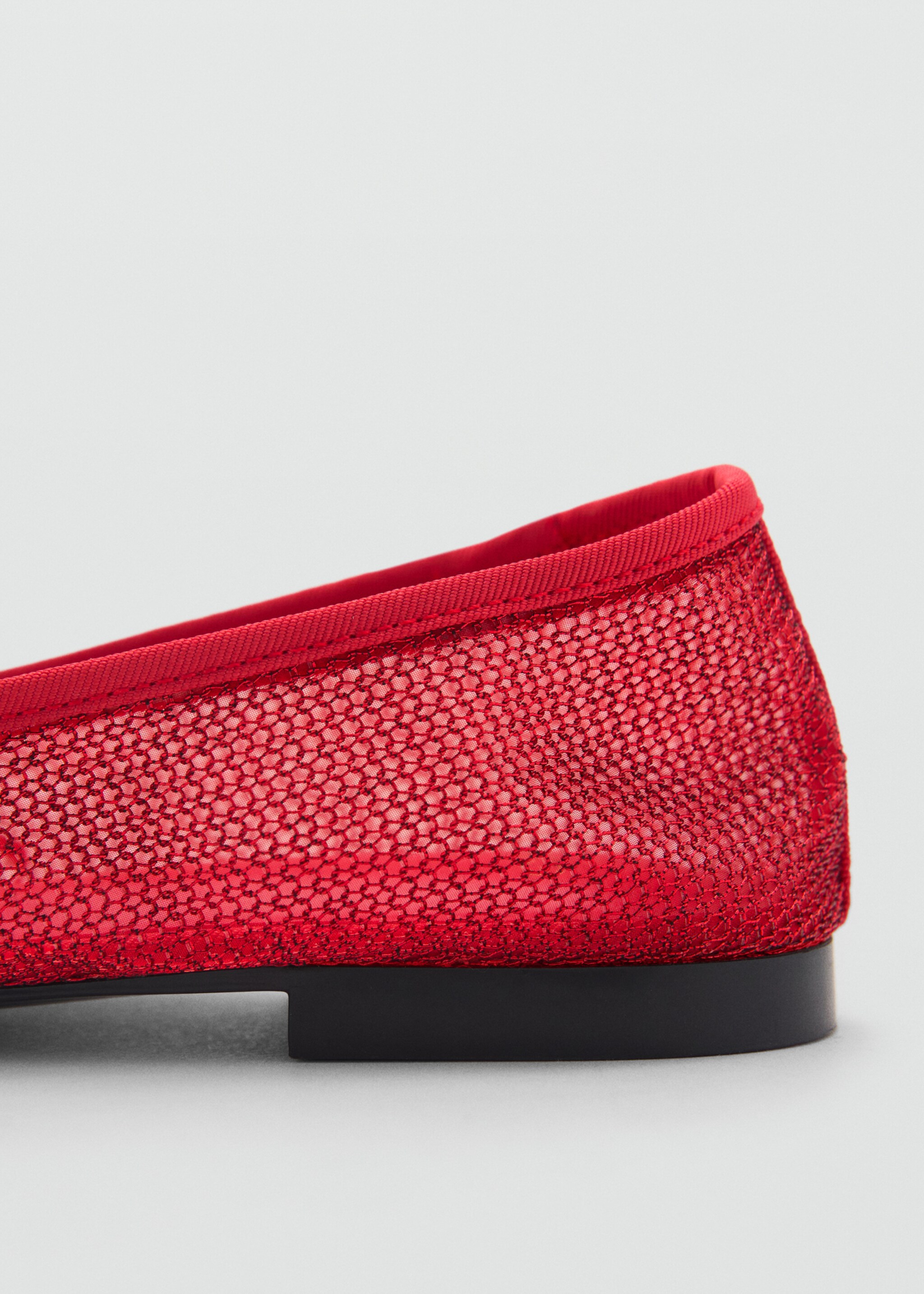 Mesh ballerina flats with bow - Details of the article 1