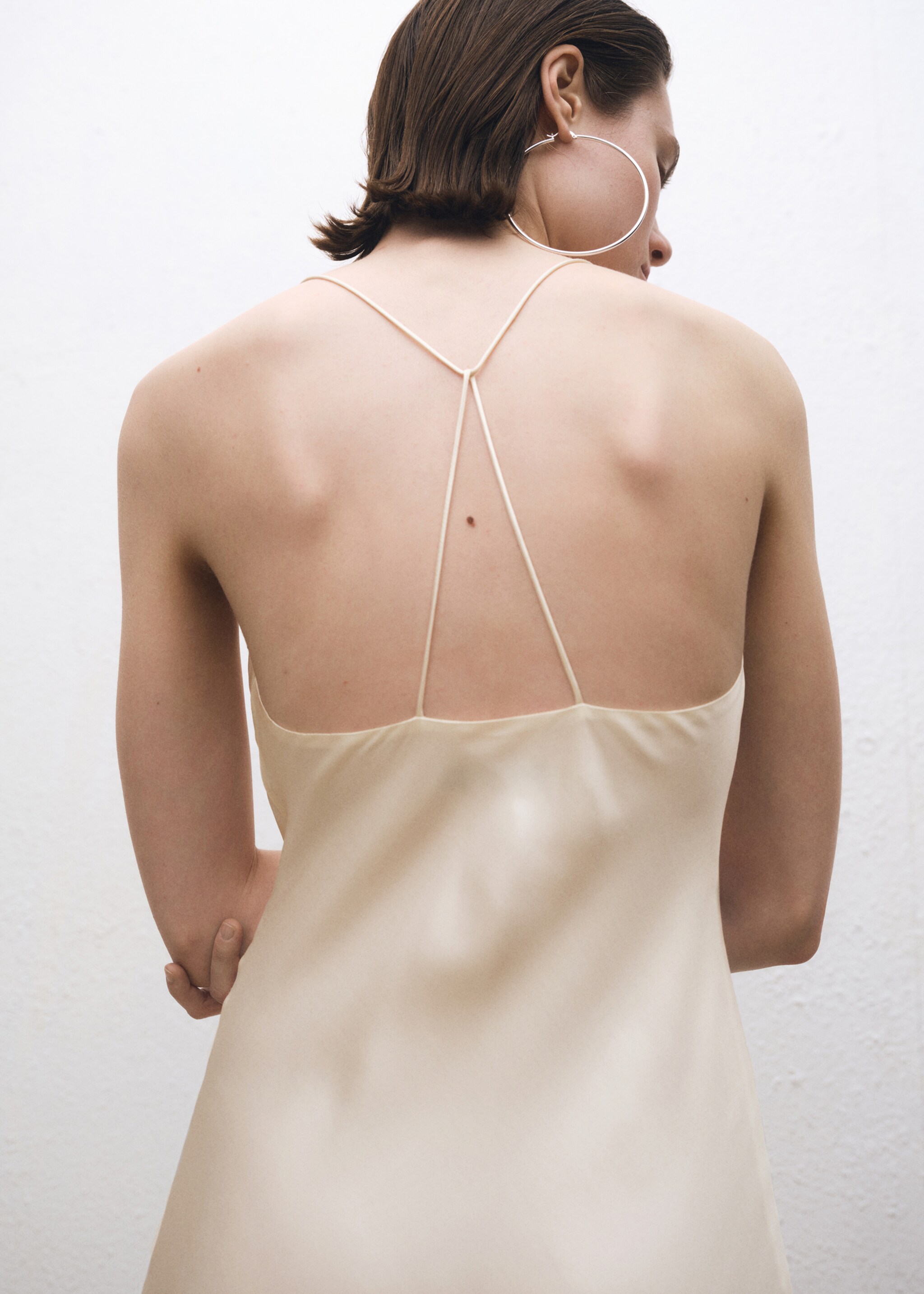 Vestido seda escote drapeado - Detalle del artículo 6