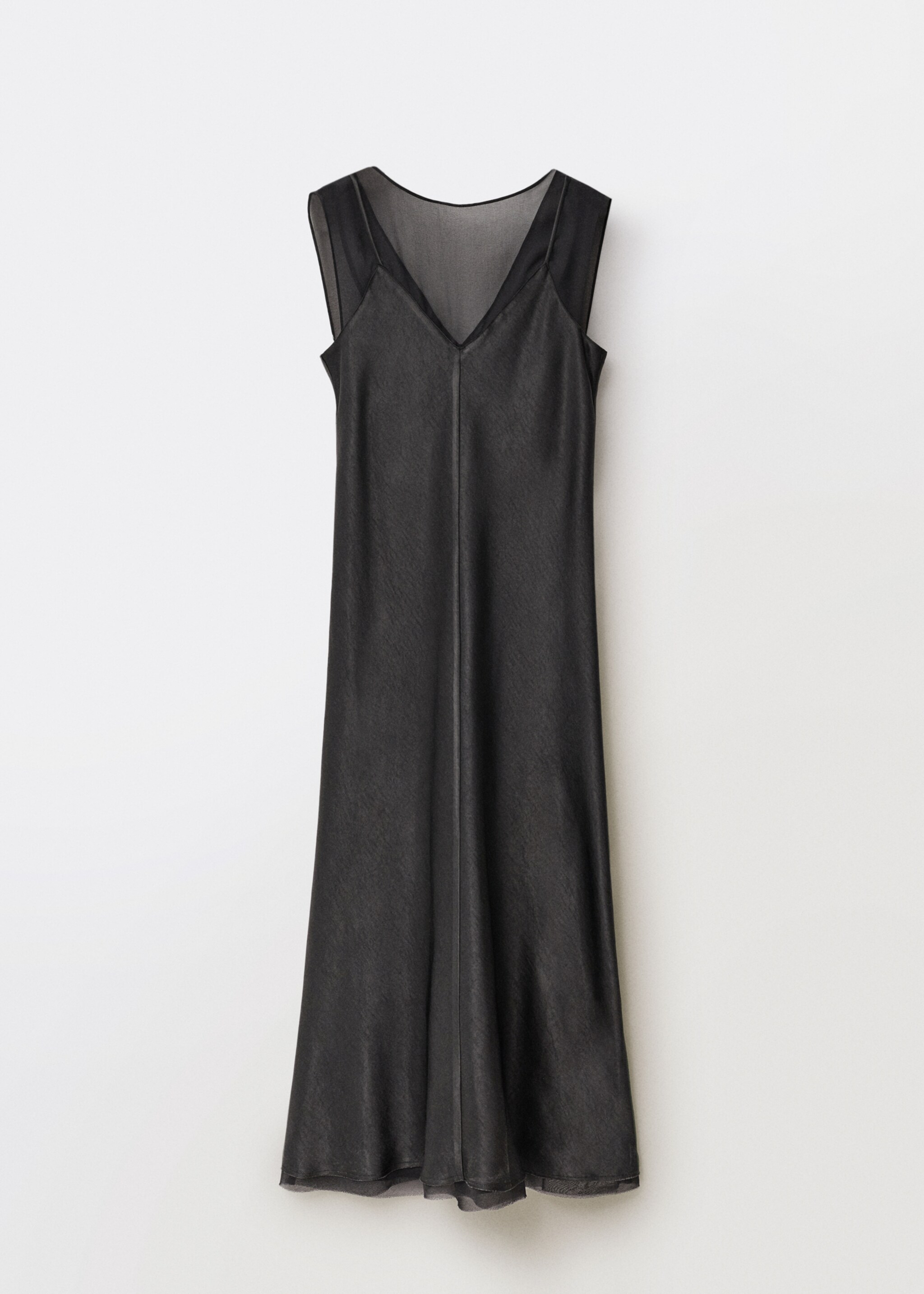 Contrasting satin dress - Article without model