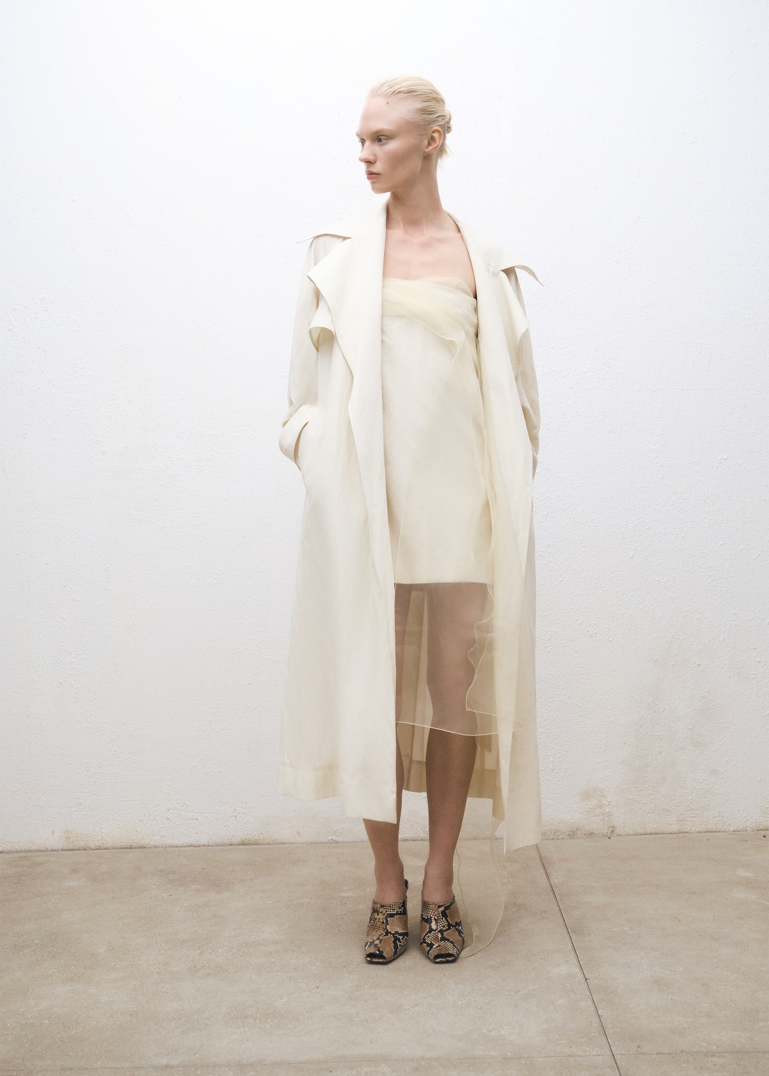 Short chiffon combined dress