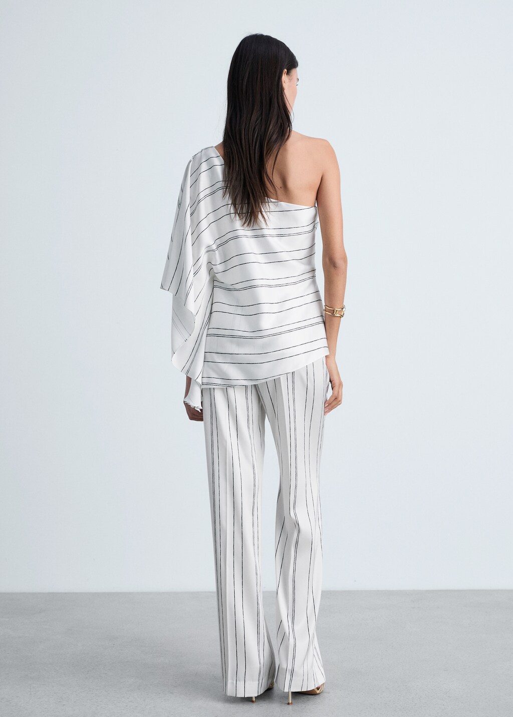 Straight striped trousers - image 3