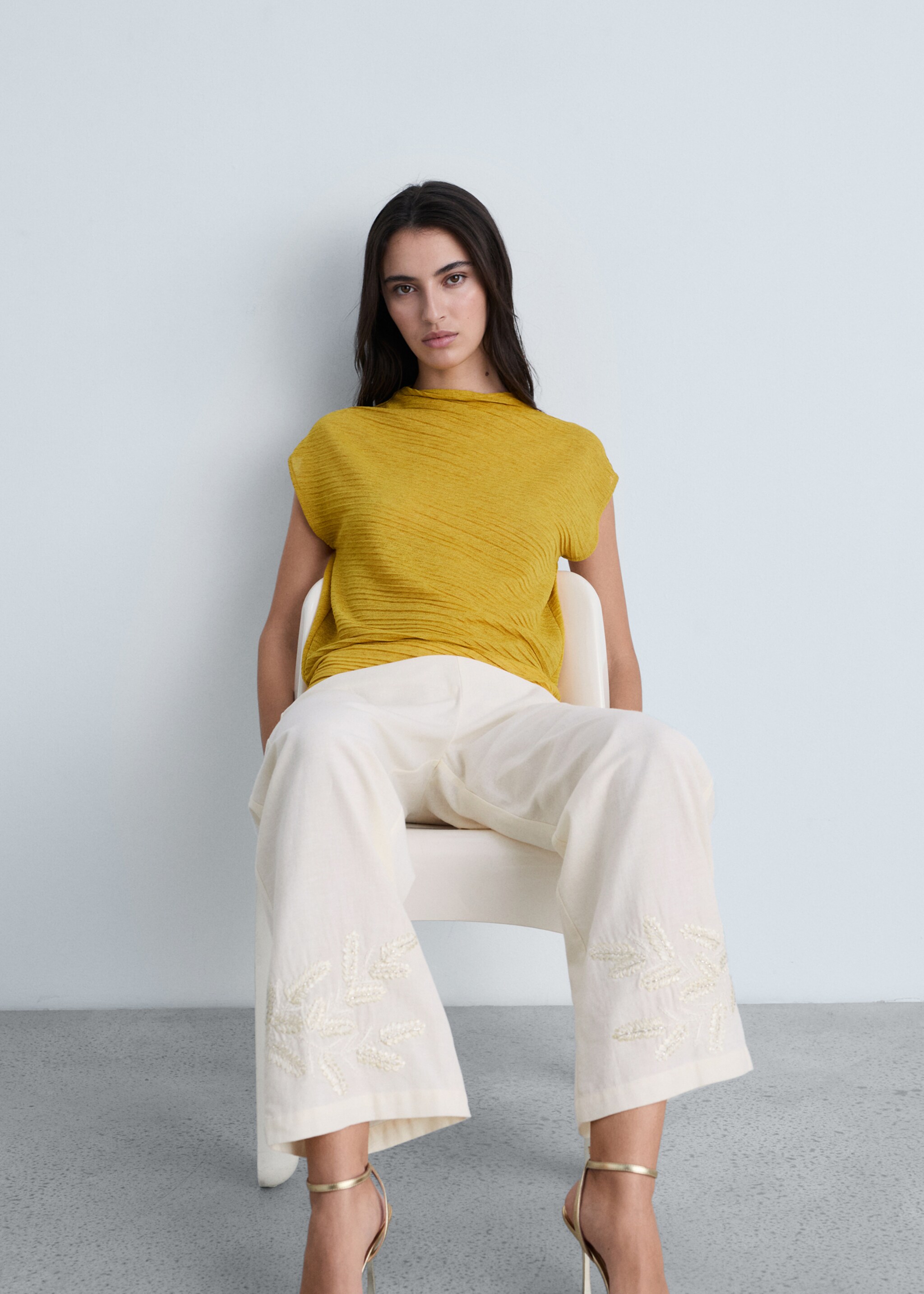 Pantalon droit brodé - Détail de l'article 2