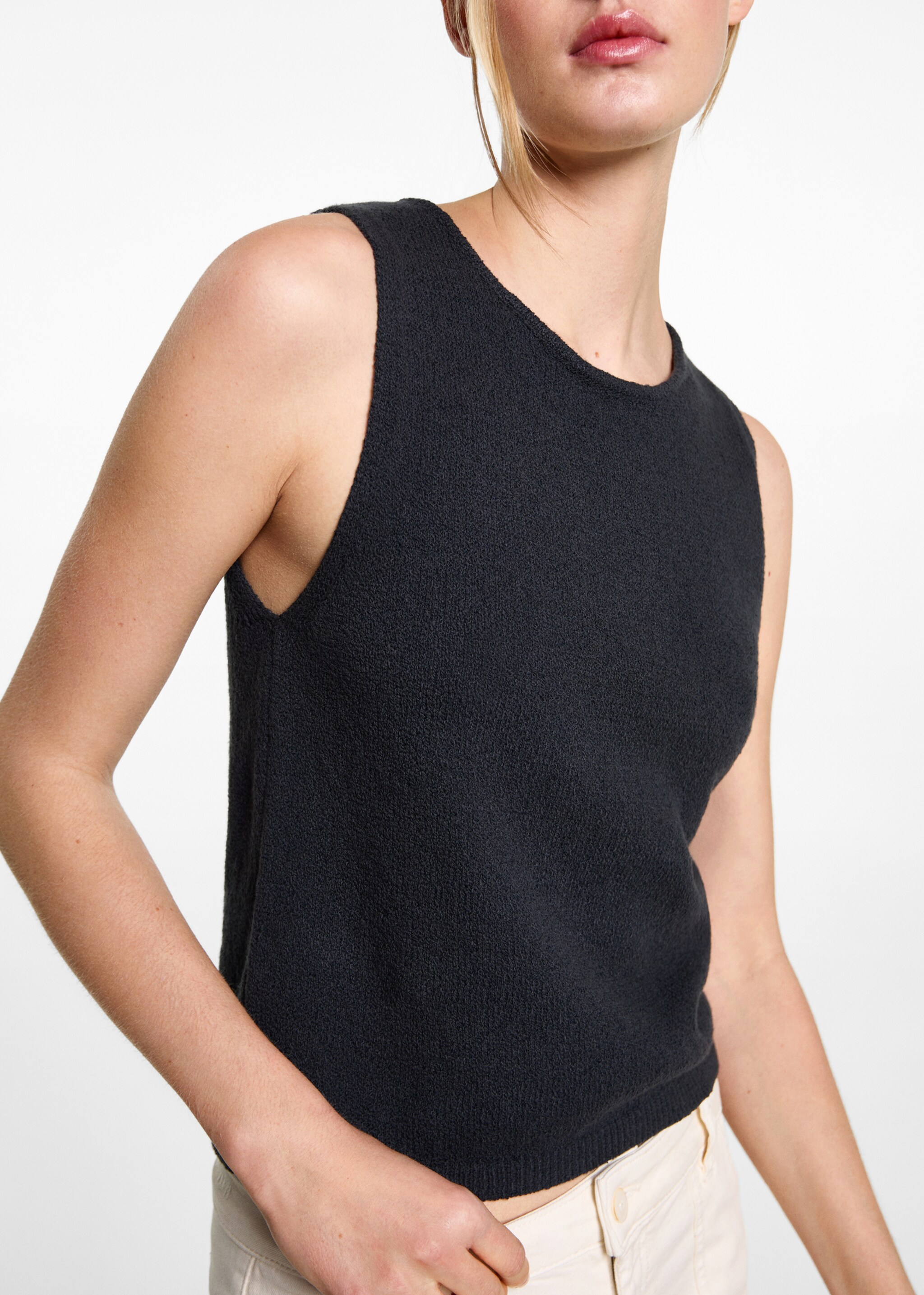 Knitted cropped top - Details of the article 6