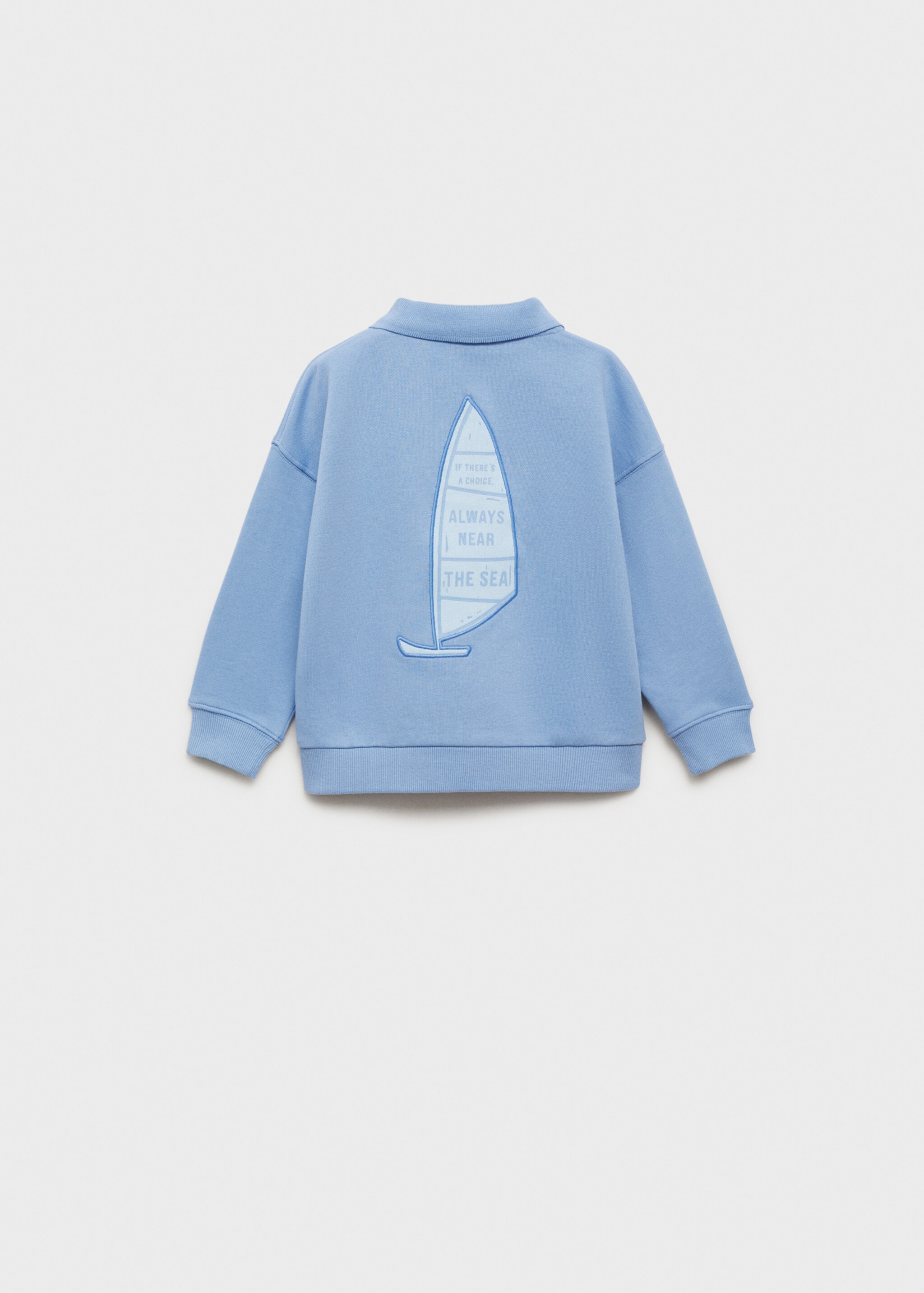 Polo sweatshirt with embroidery detail - Reverse of the article