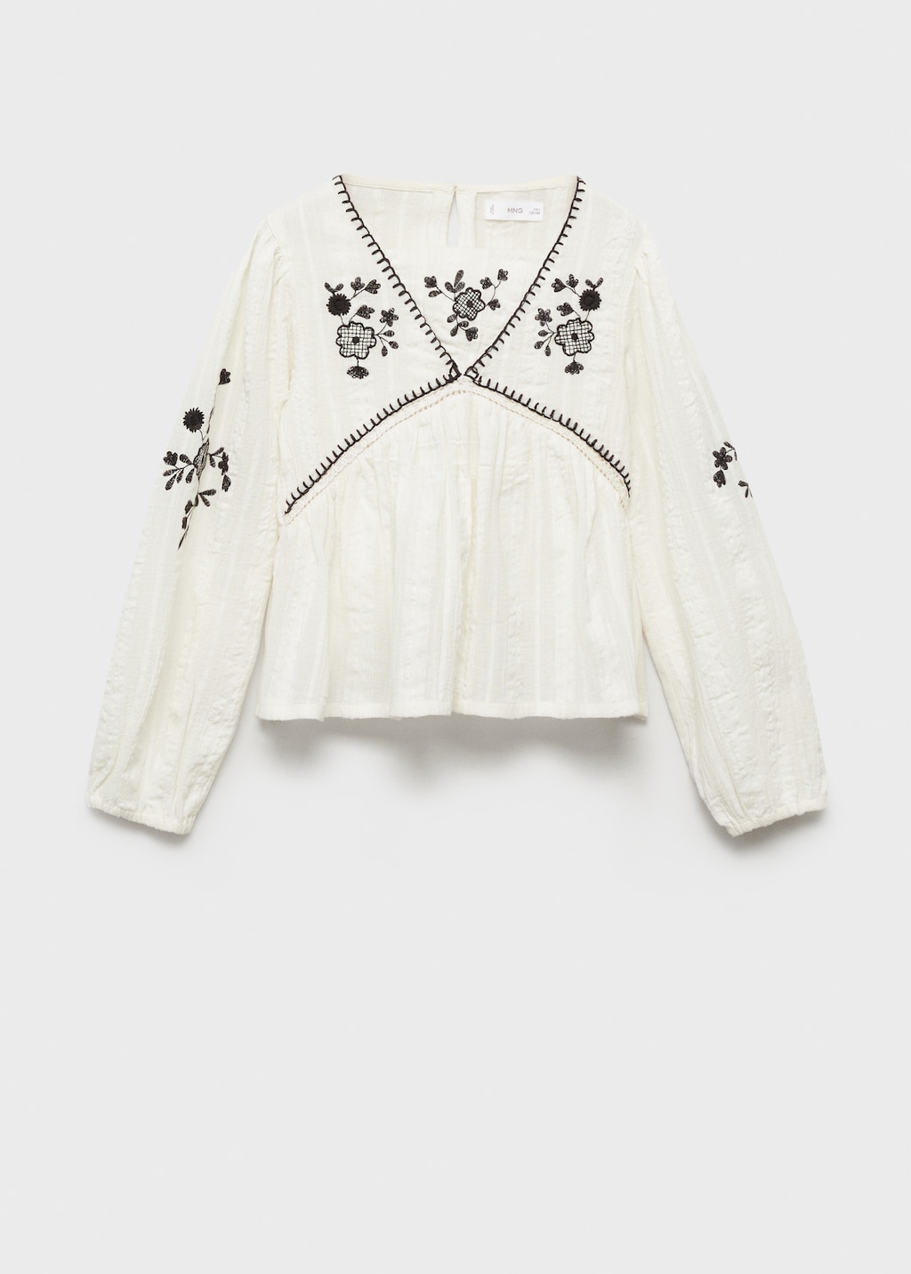 Embroidered details blouse - Kids | MANGO USA Embroidered details blouse - Kids | MANGO USA