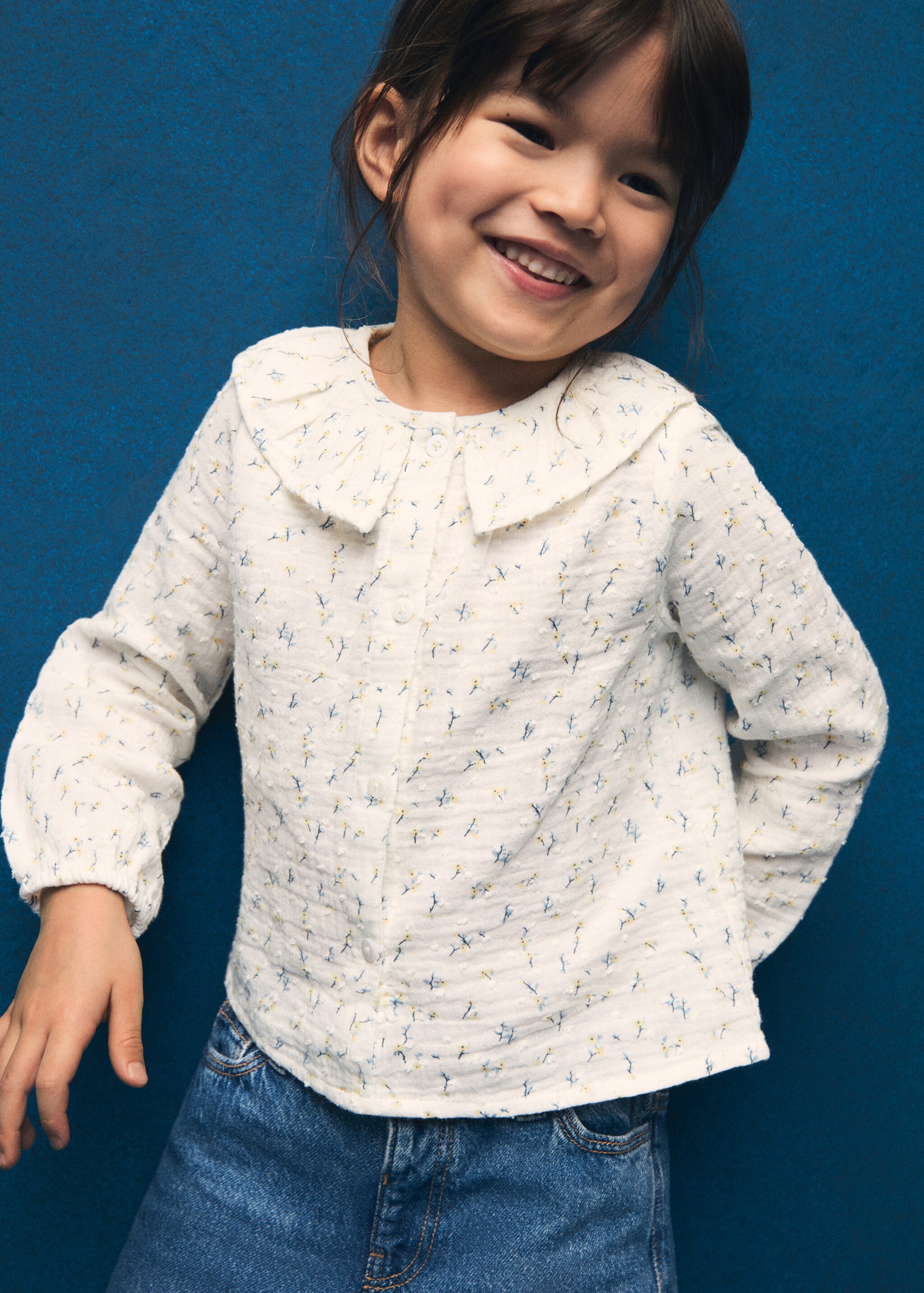 Floral-print cotton blouse - Details of the article 5