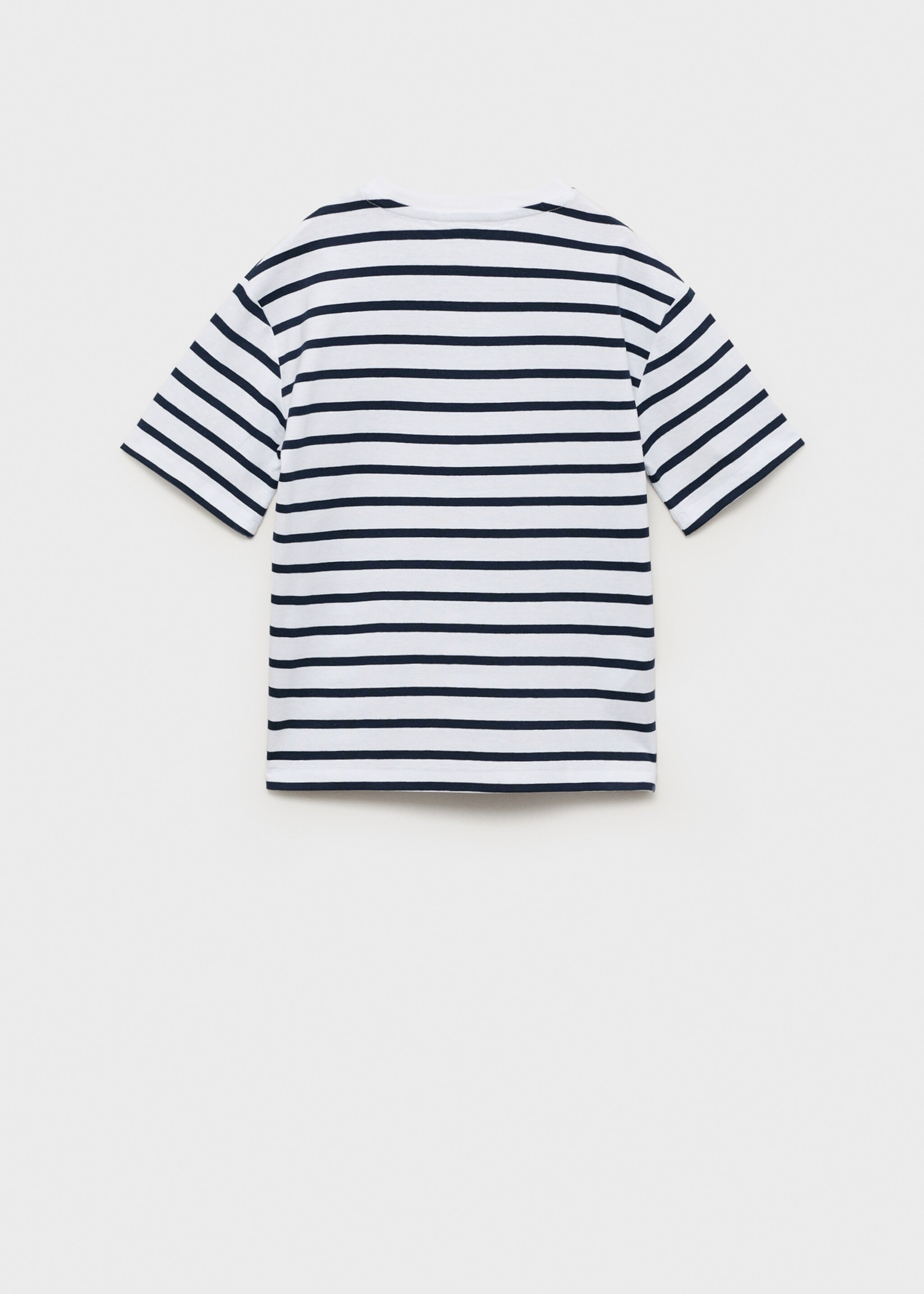 Striped cotton T-shirt - Reverse of the article