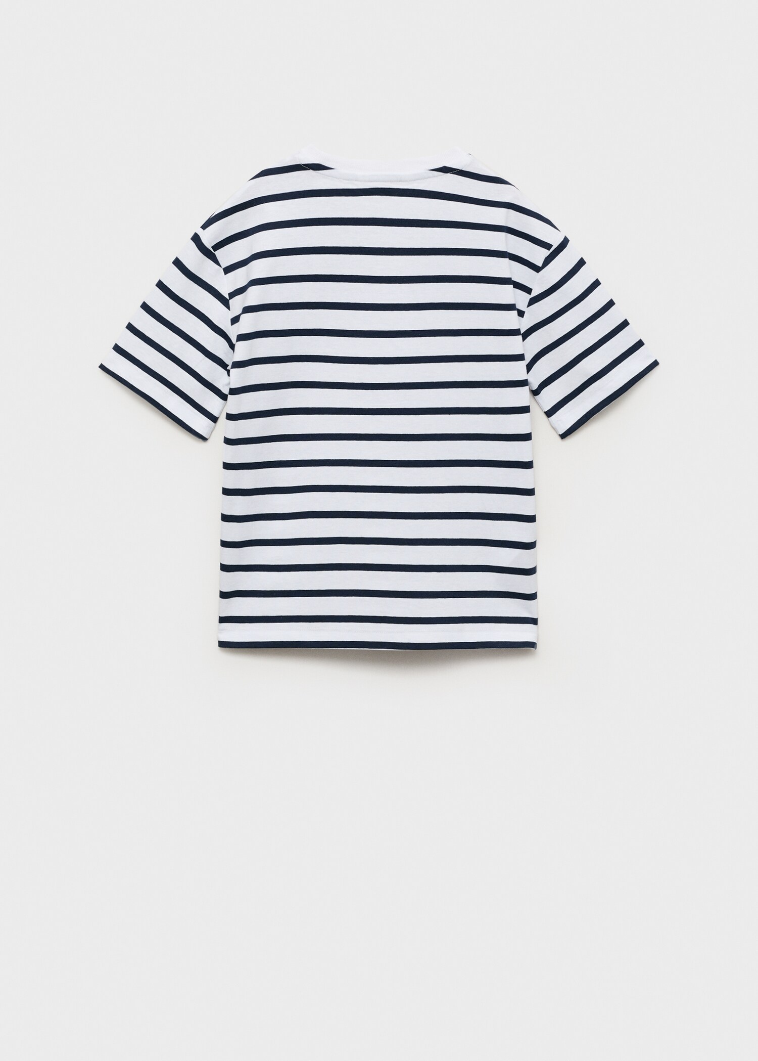 Striped cotton T-shirt - Reverse of the article