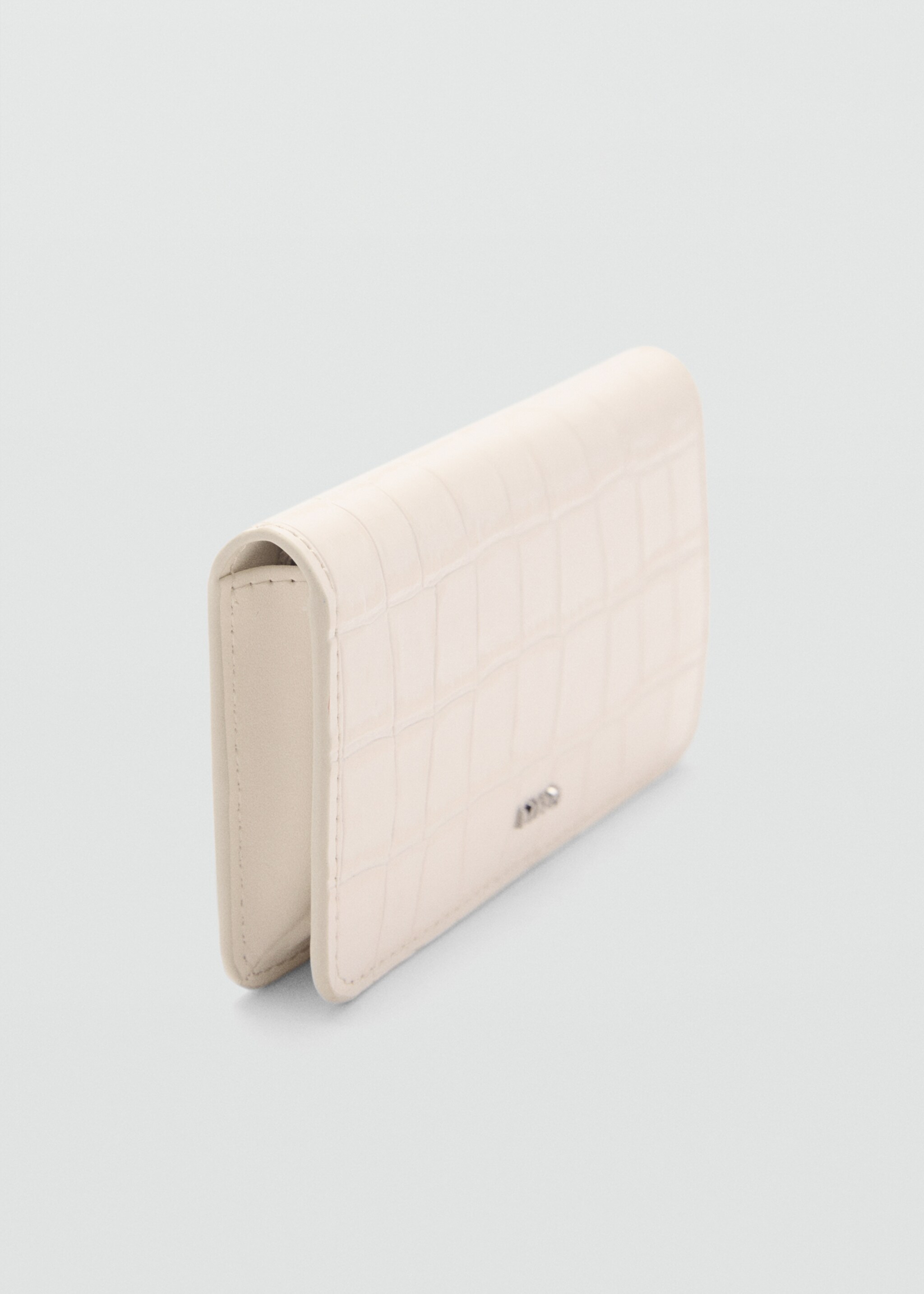 Croco leather-effect wallet with flap - Medium plane