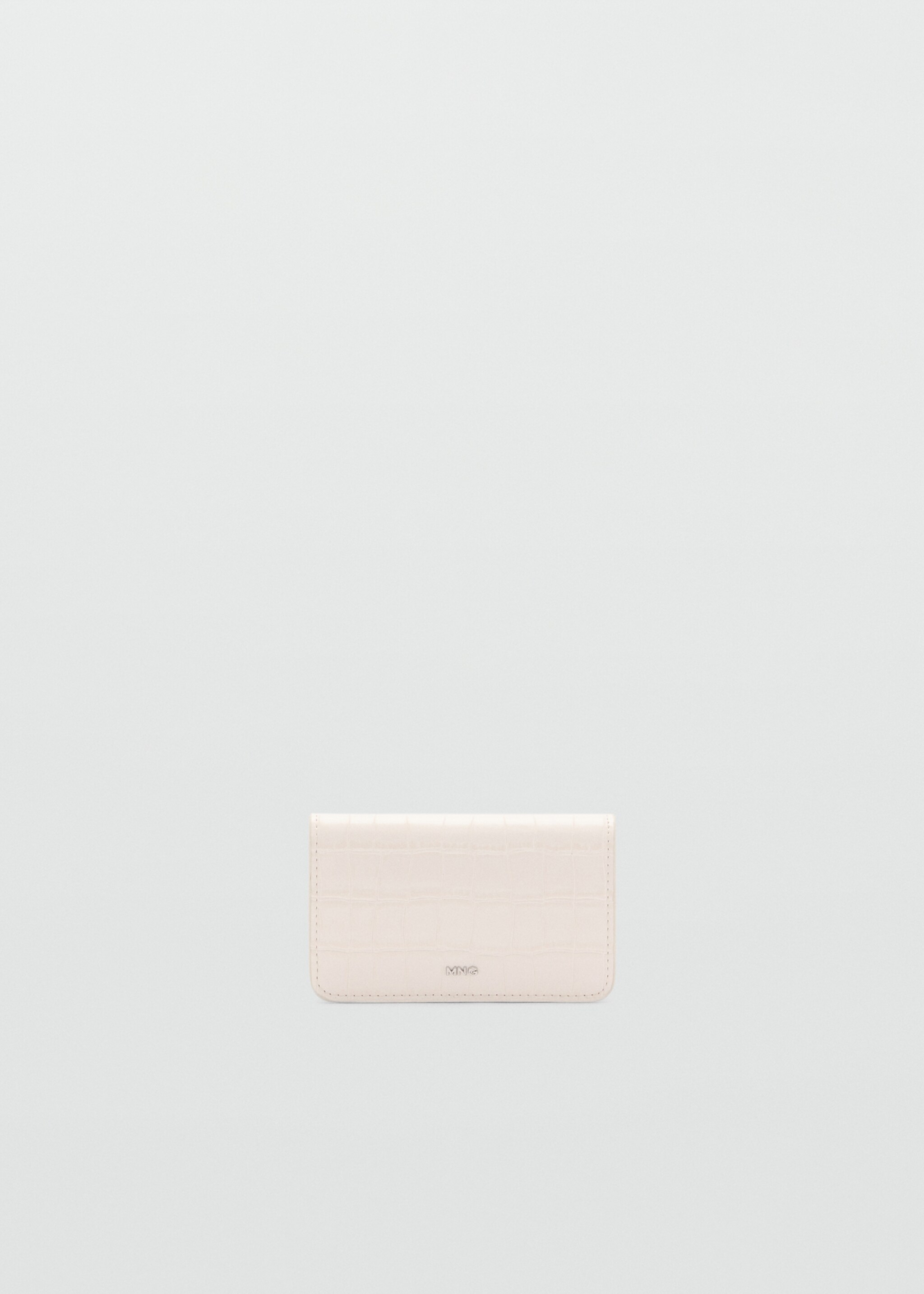 Croco leather-effect wallet with flap - Article without model