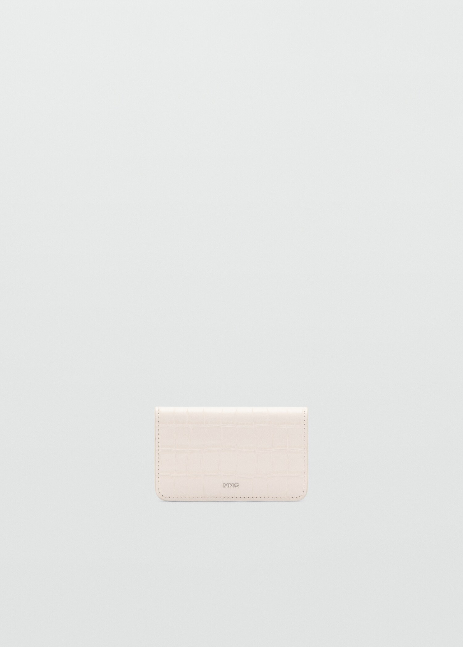 Croco leather-effect wallet with flap - Article without model