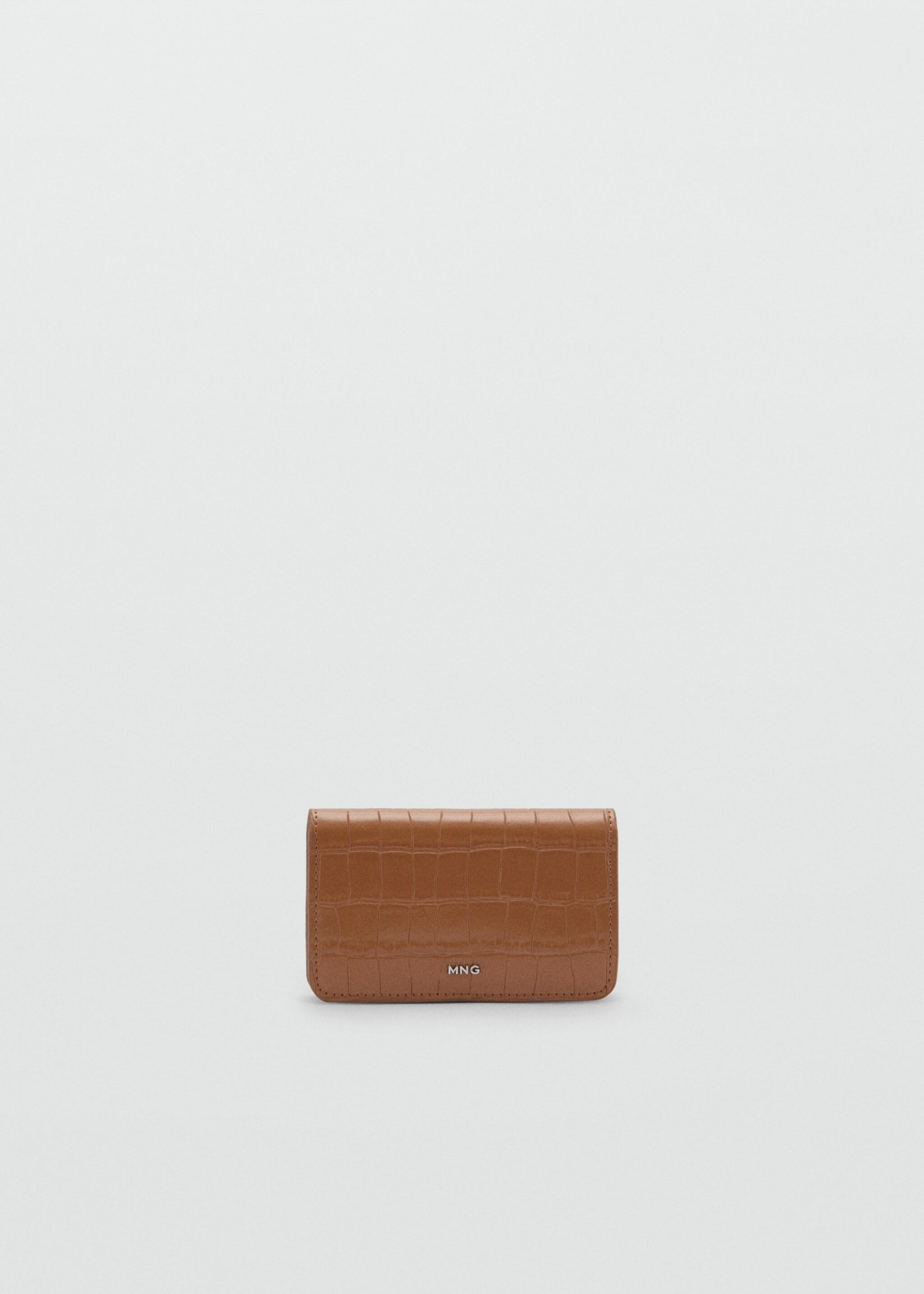 Croco leather-effect wallet with flap - Article without model