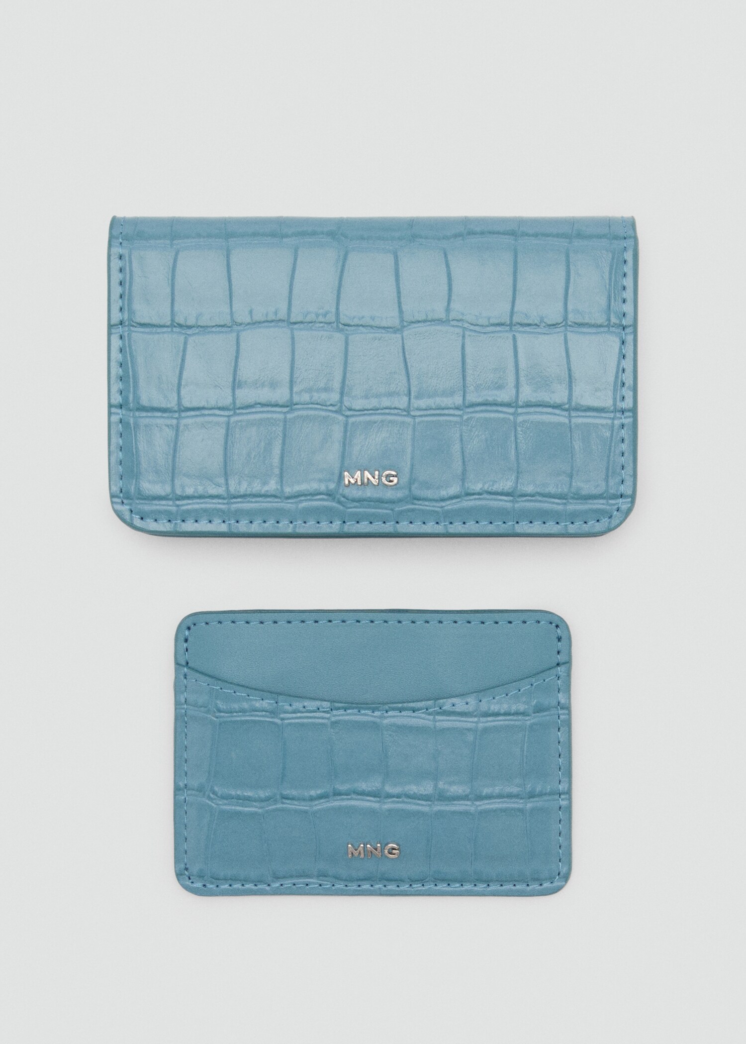 Croco leather-effect wallet with flap - Details of the article 2