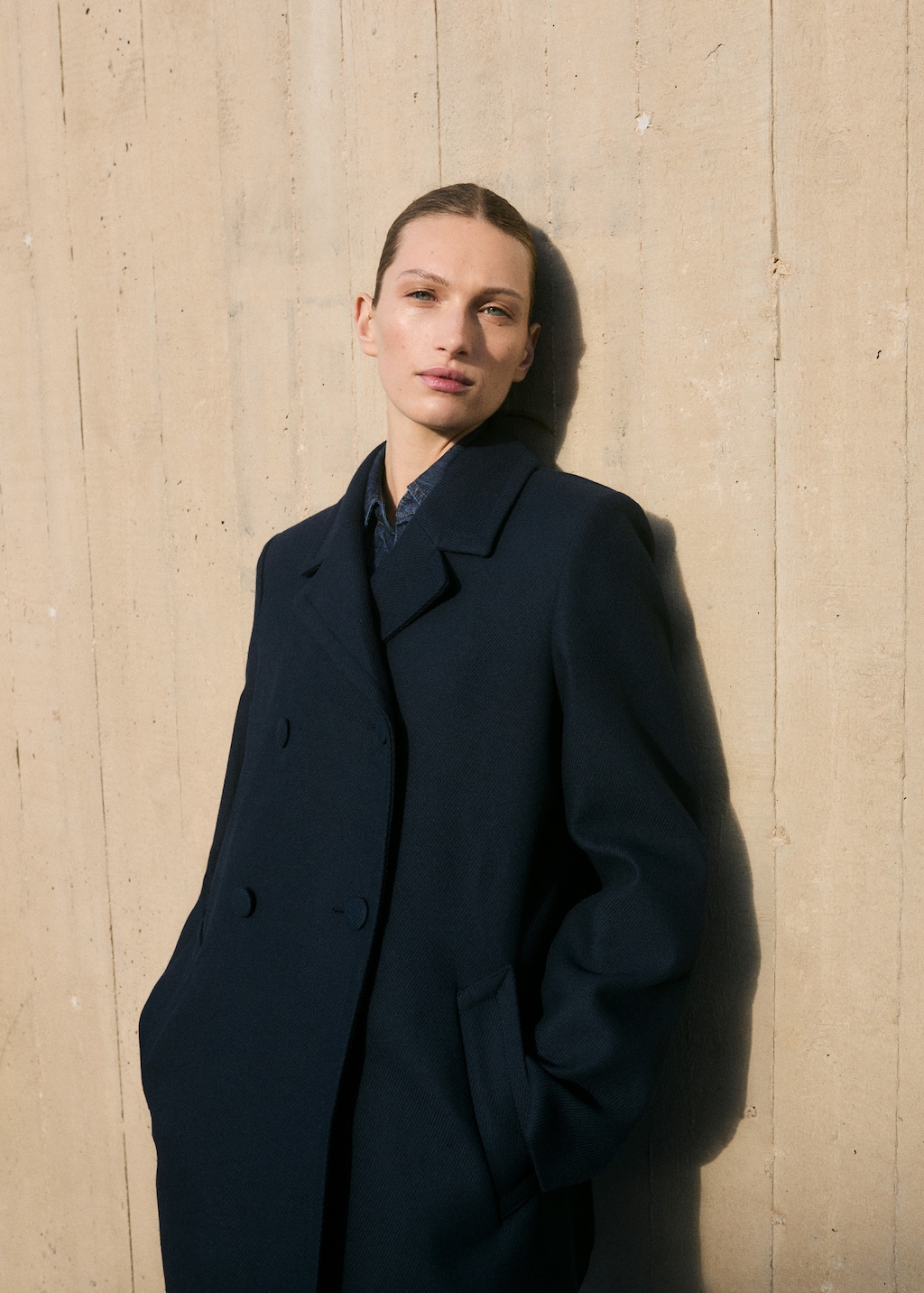 Mango Double-breasted lapels coat