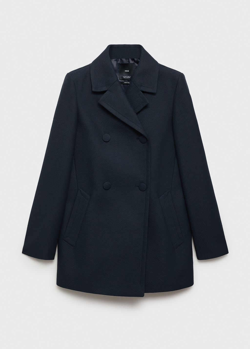 mango navy coat