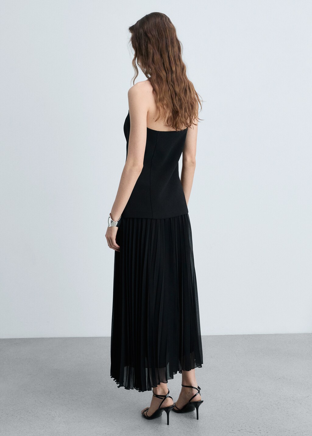 Mango Combined strapless dress thumbnail