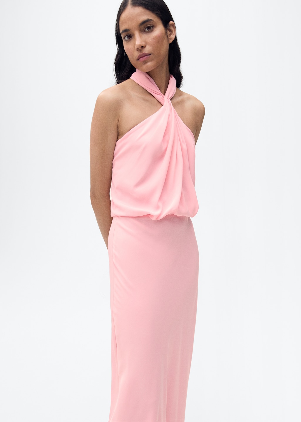 Mango Halter dress with back opening