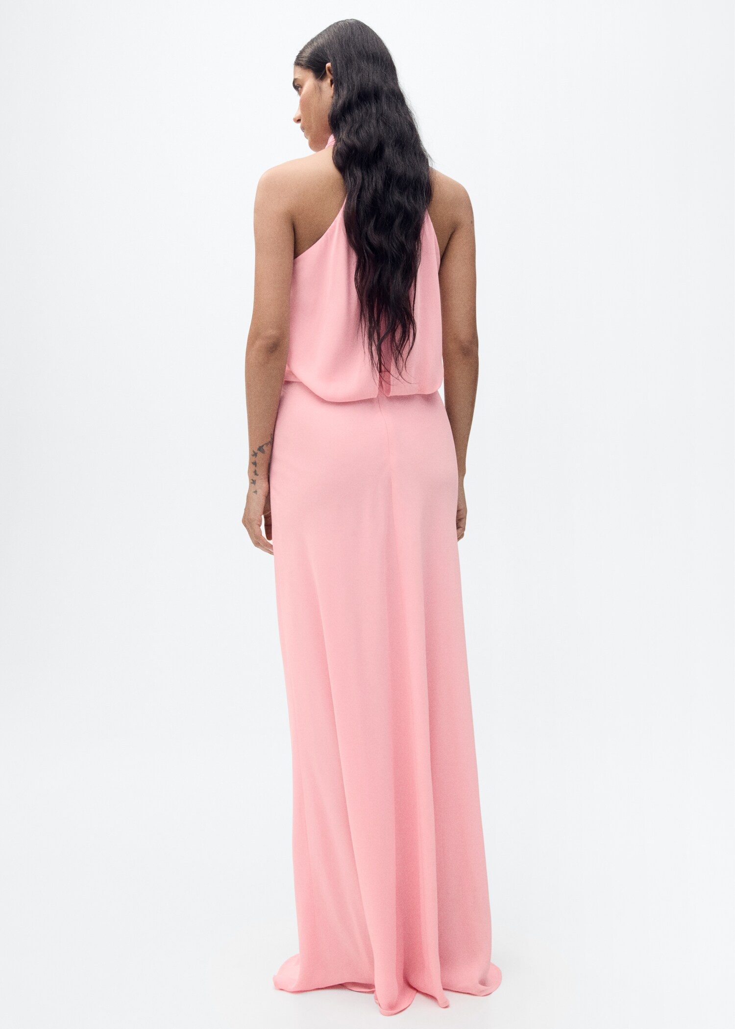 Halter dress with back opening - Reverse of the article