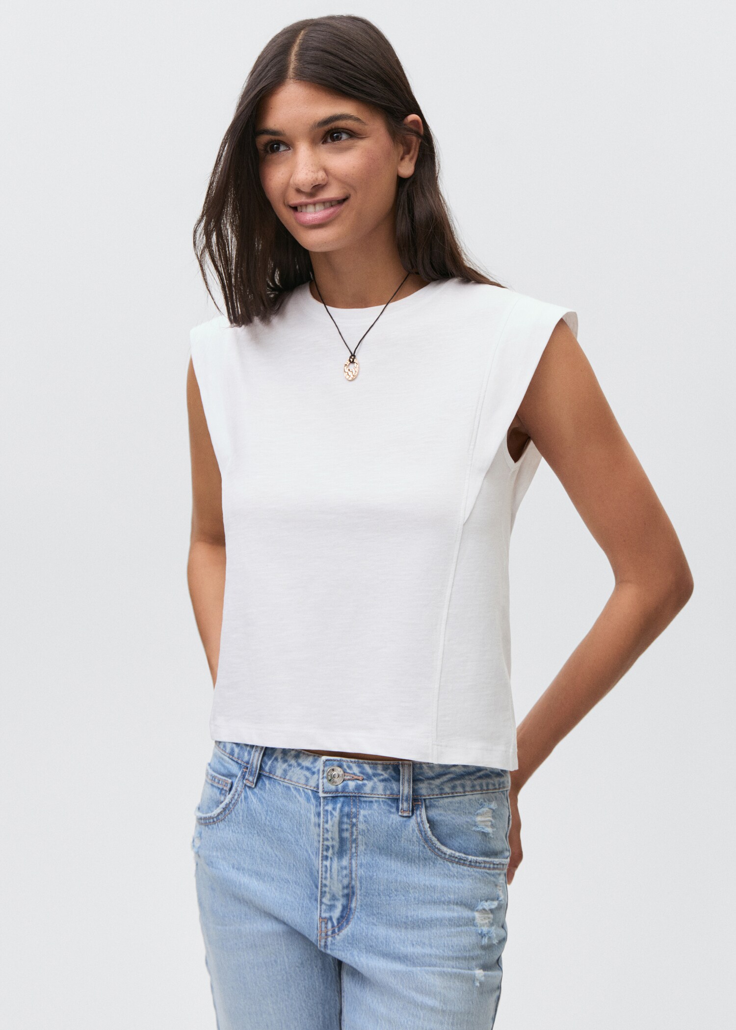 Pleated T-shirt - Medium plane