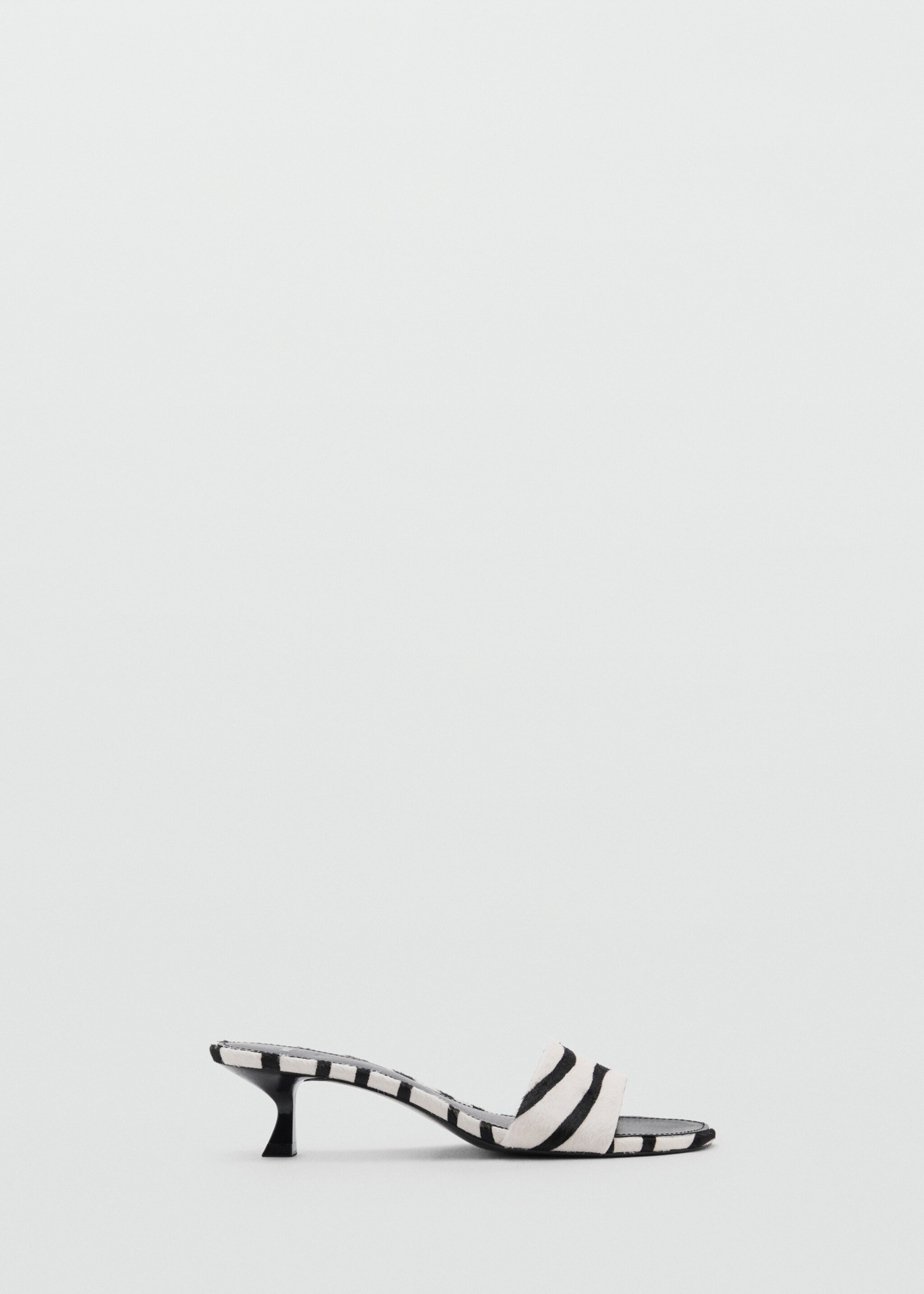 Zebra-print fur sandals - Article without model