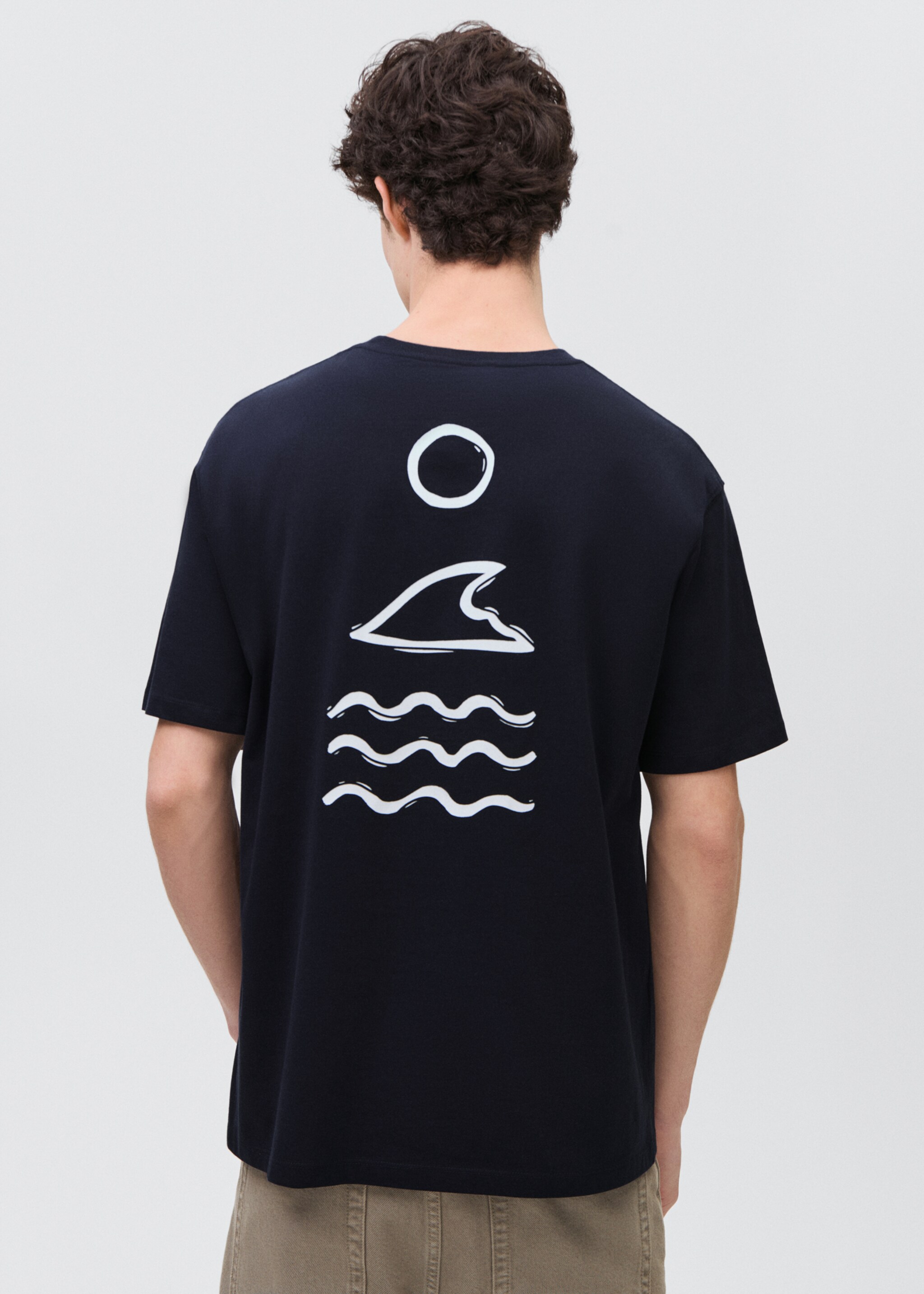 Printed cotton-blend t-shirt - Reverse of the article