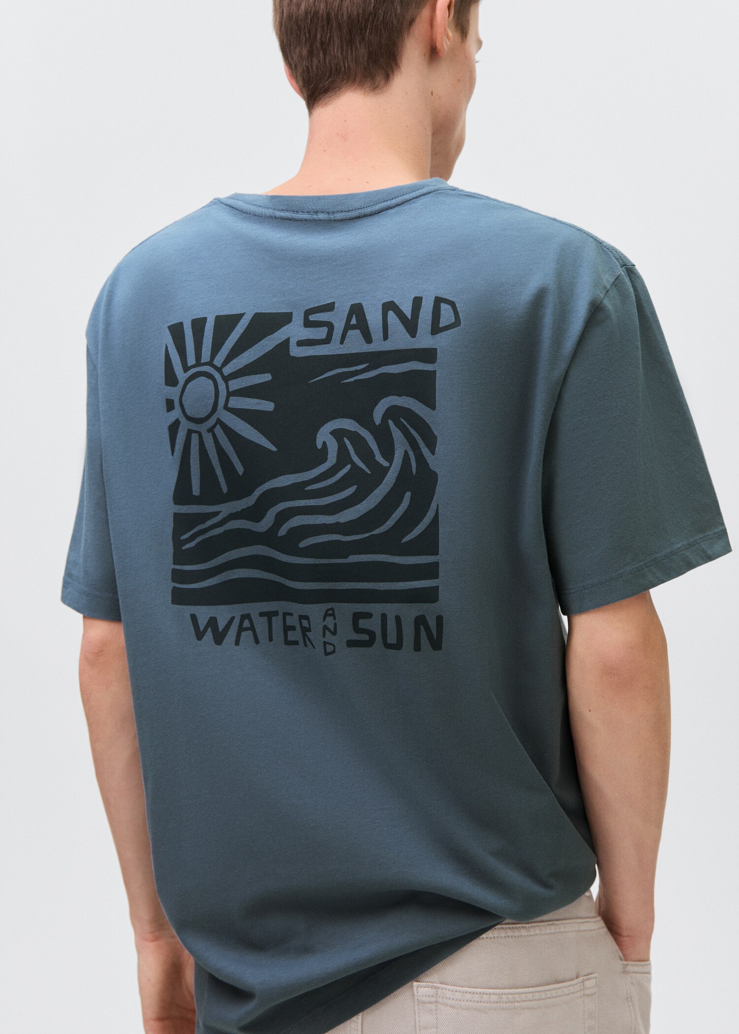 T-shirt en coton imprimé - Verso de l’article