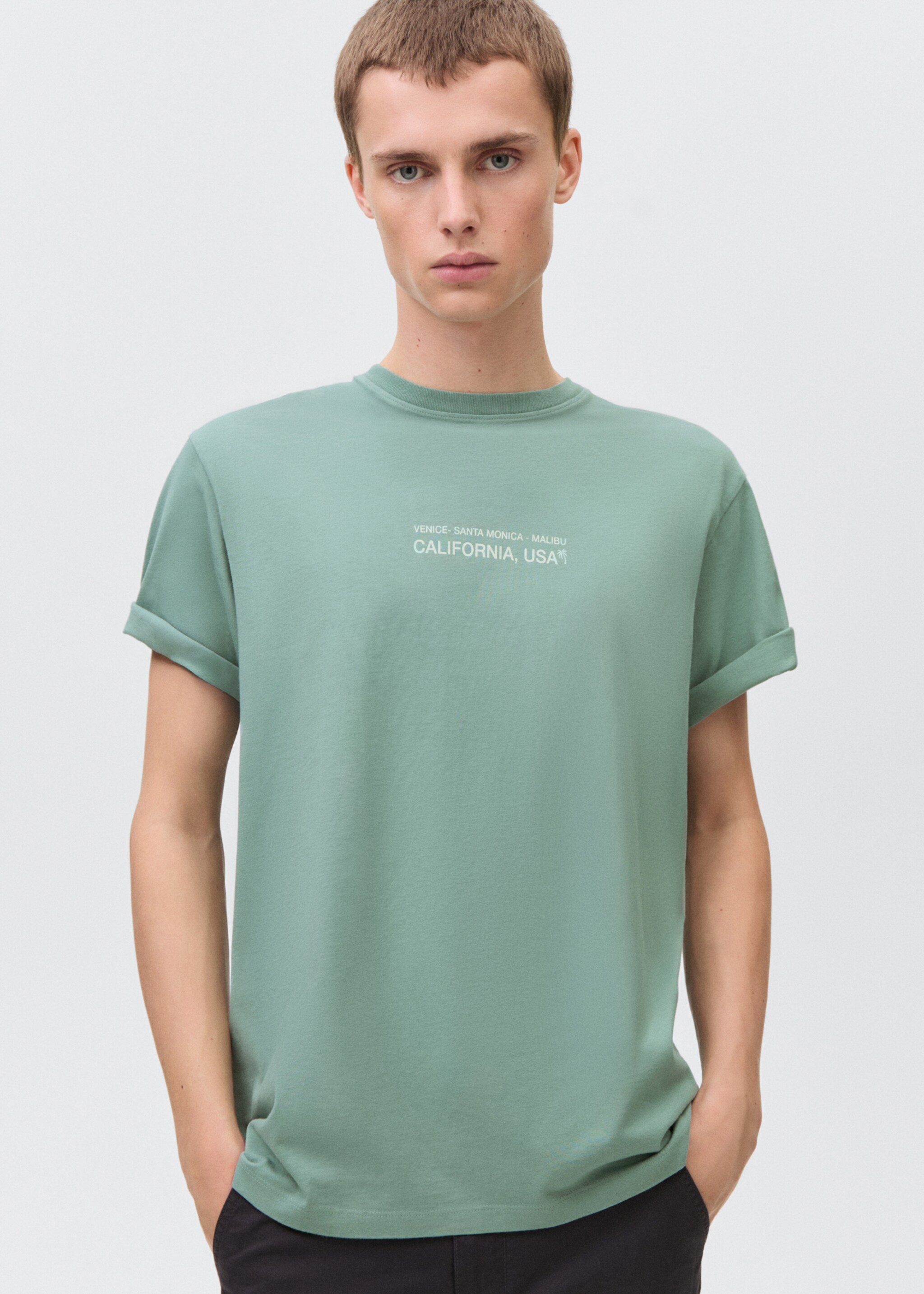 Message cotton T-shirt - Medium plane