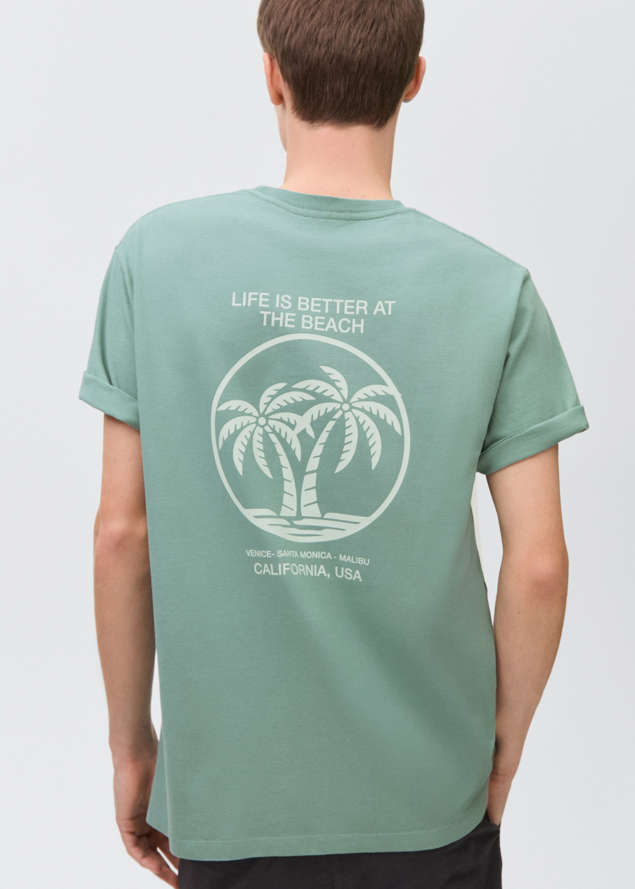 Message cotton T-shirt - Reverse of the article