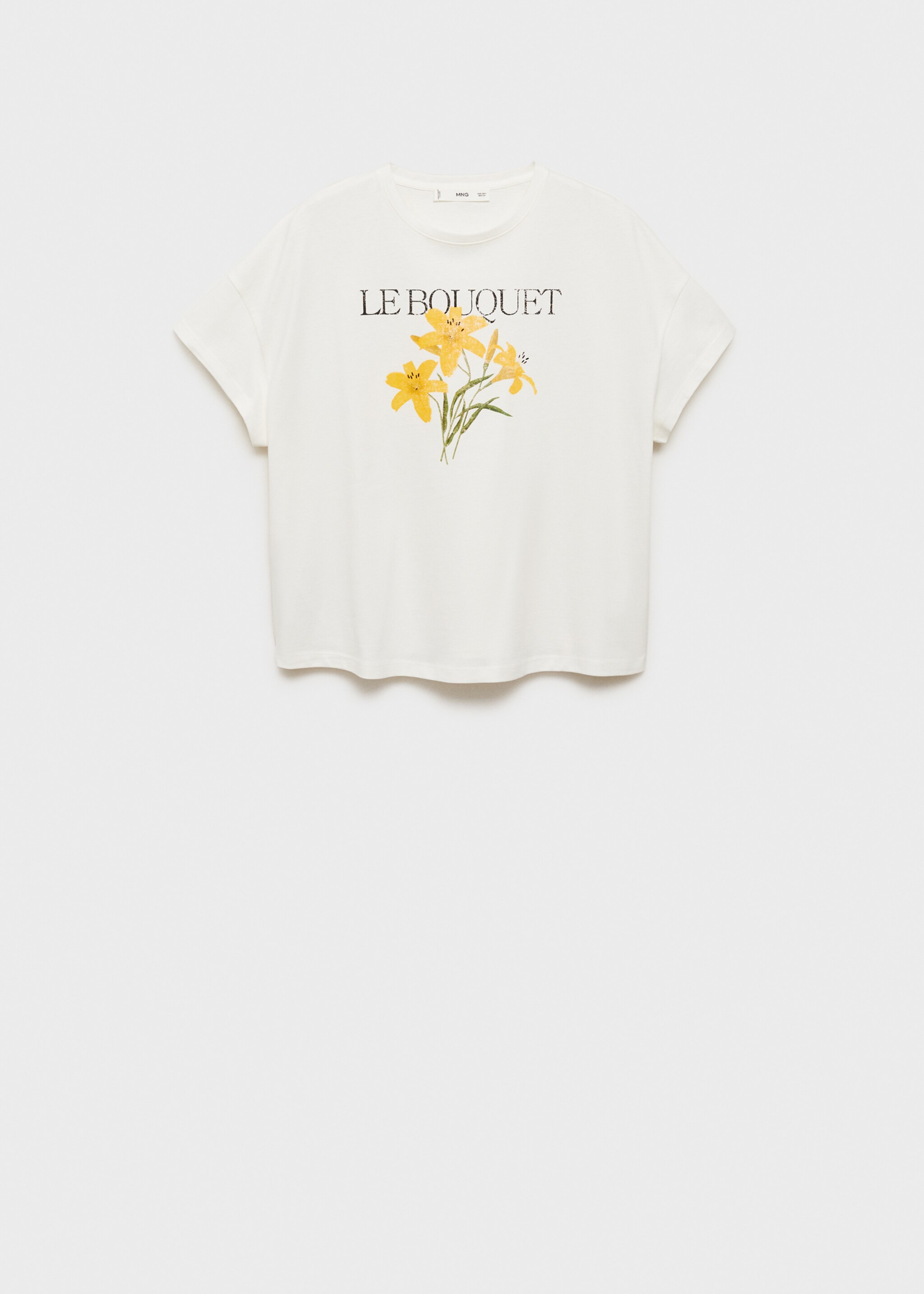 Cotton t-shirt with printed message - Article without model