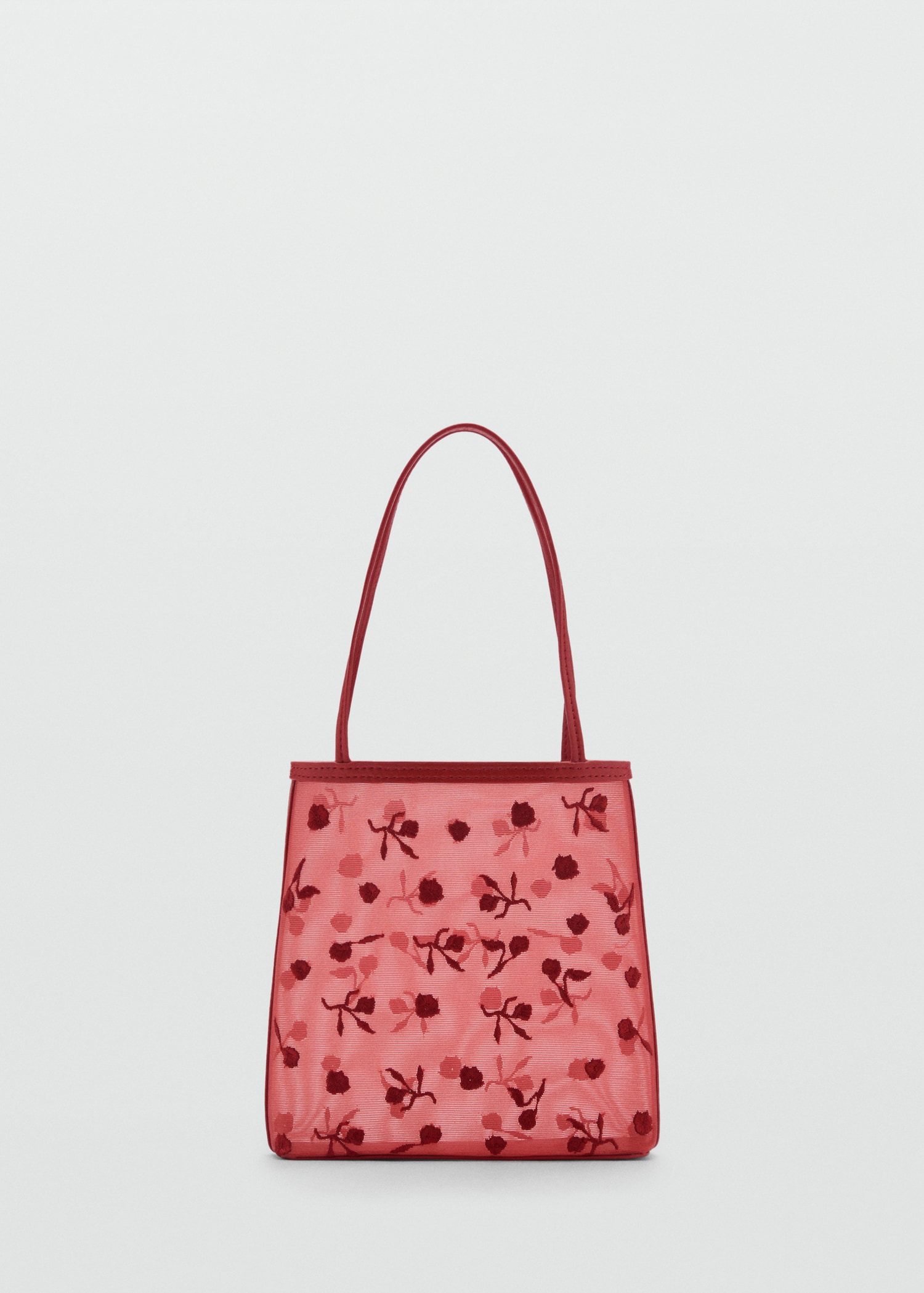 Flower-embroidered mesh bag - Women | MANGO USA