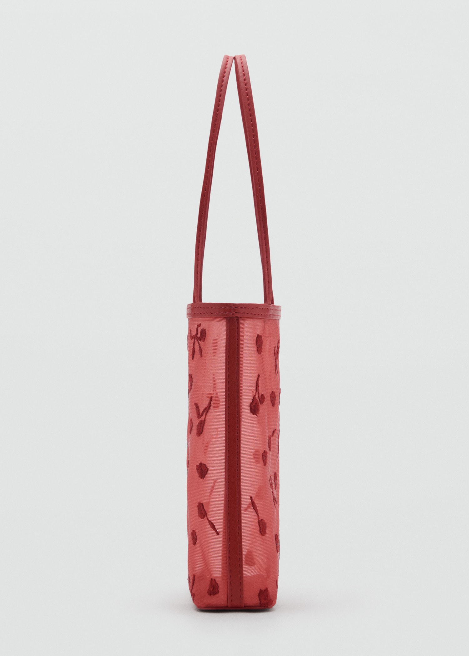 Flower-embroidered mesh bag - Women | MANGO USA