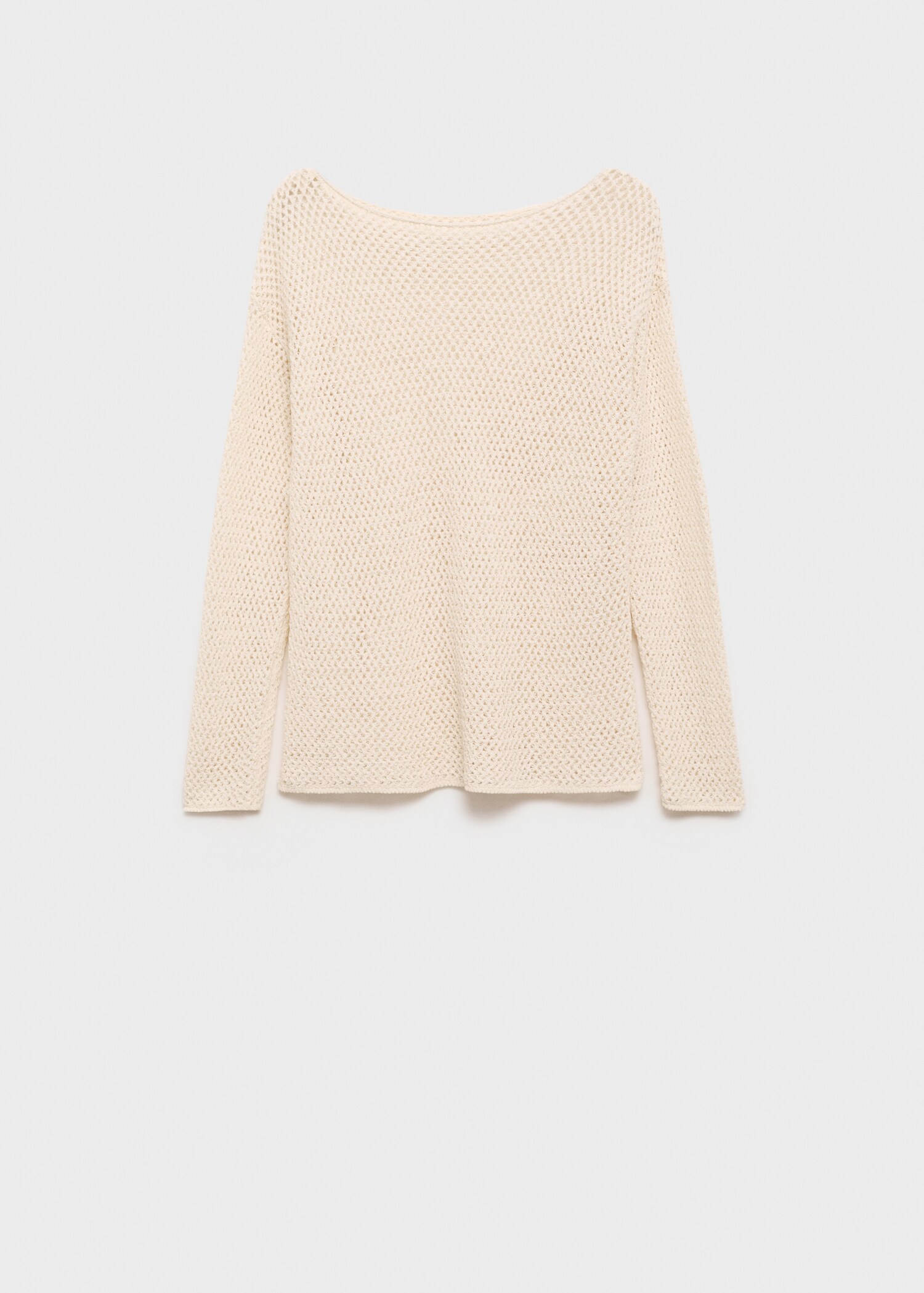 Openwork knitted boat-neck sweater - Article without model