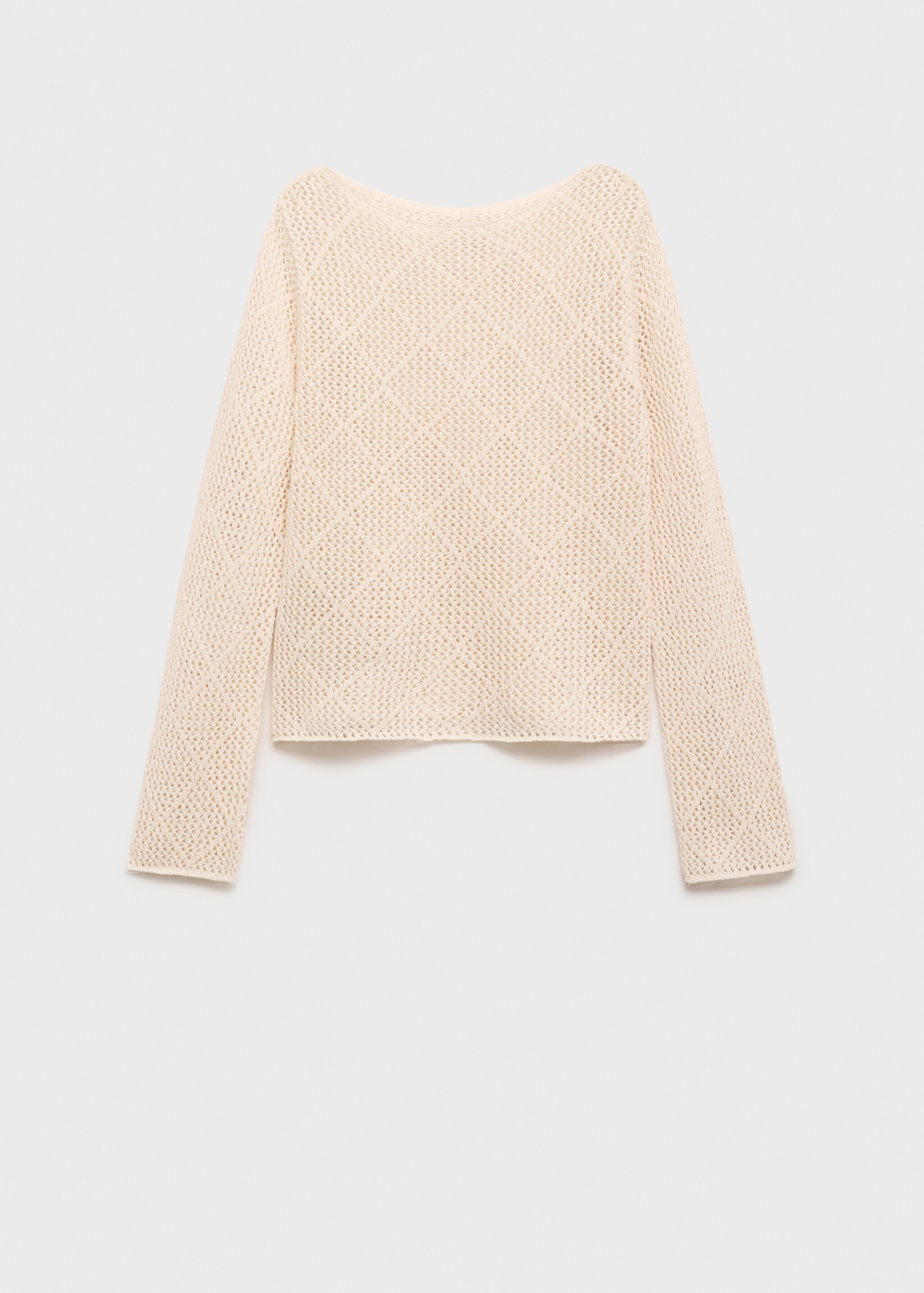 Openwork knitted cotton sweater - Article without model